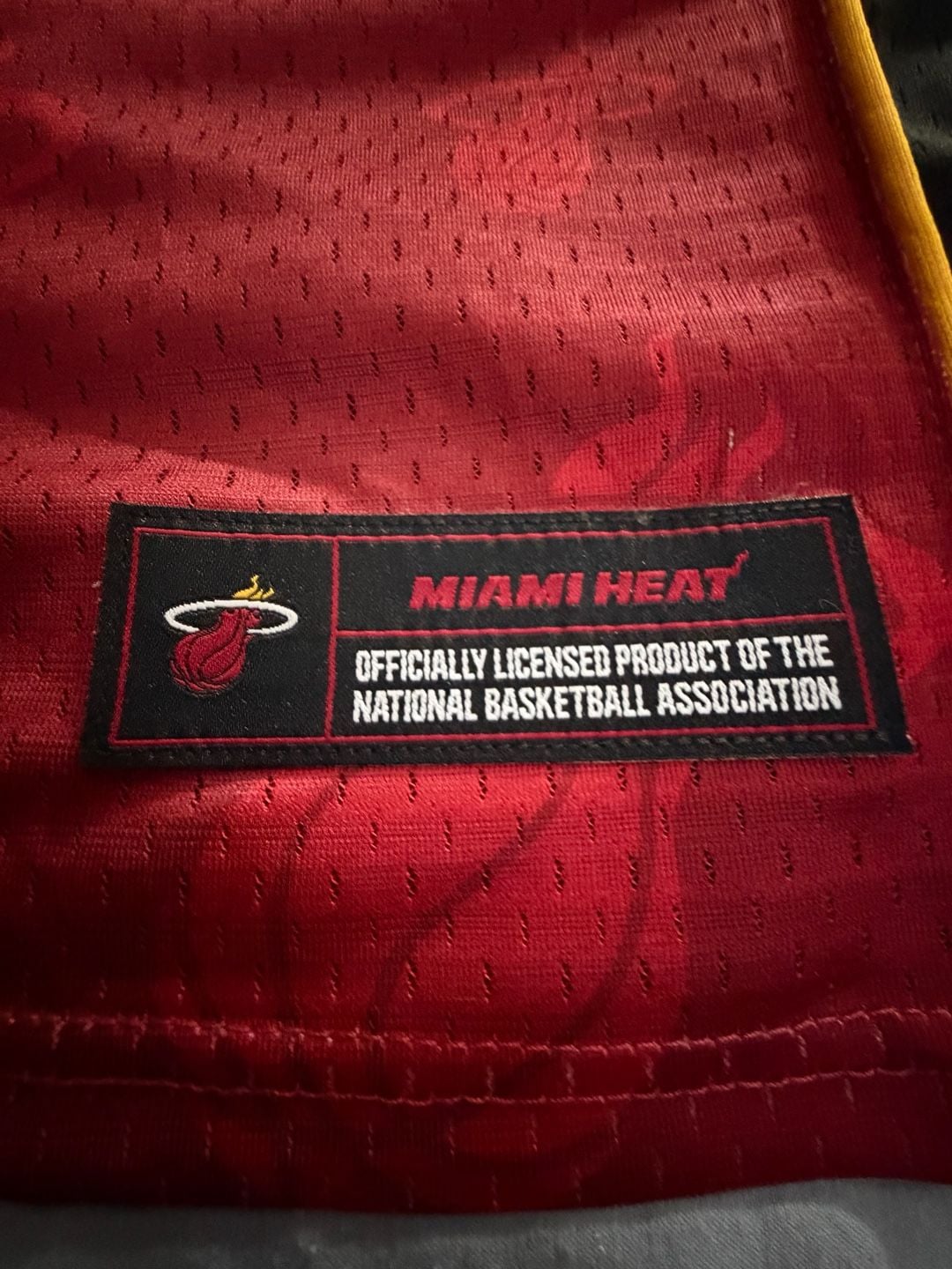 NBA Miami Heat Basketball Jersey Red Yellow 8