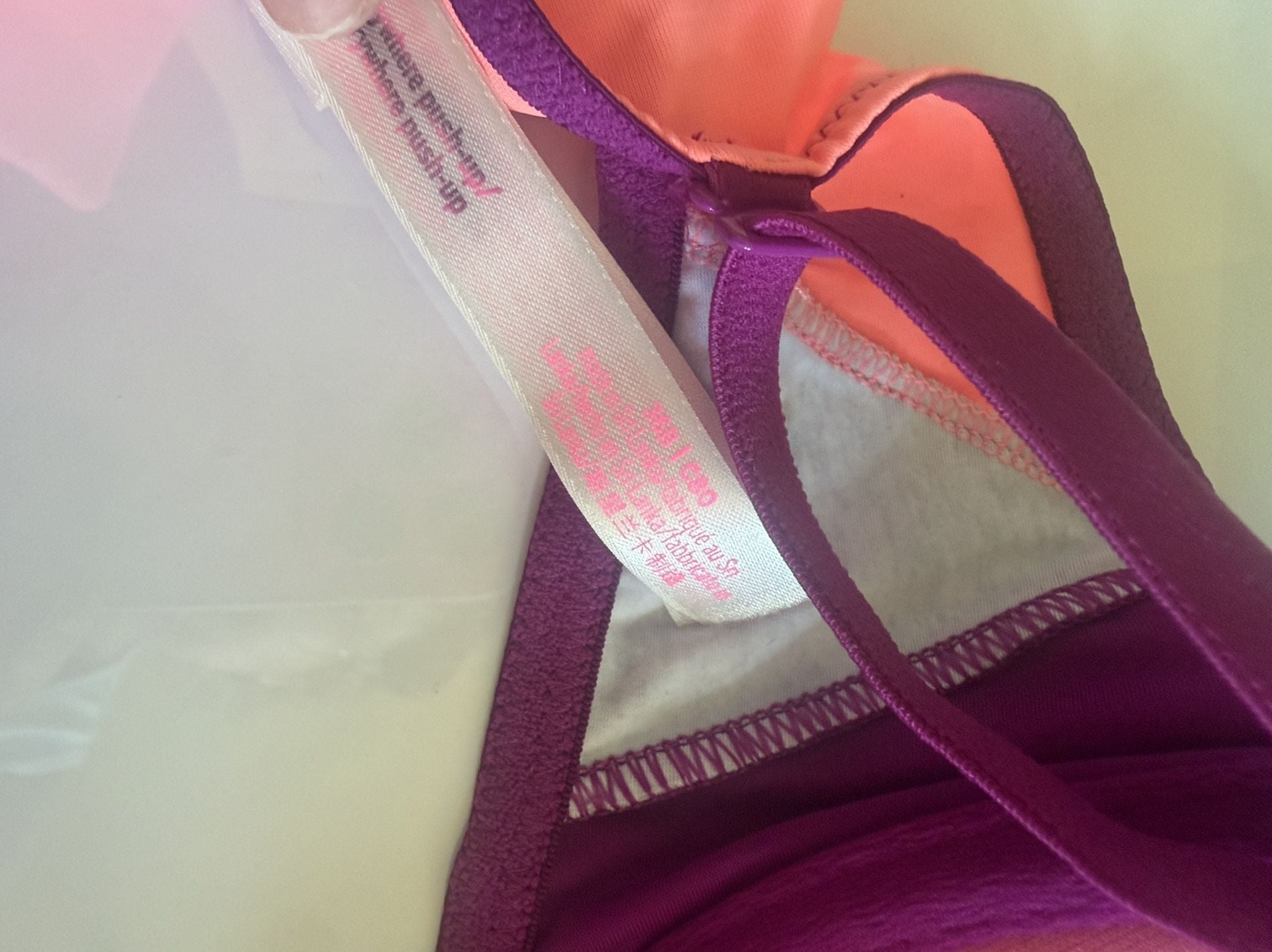 Victoria's Secret PINK Push-Up Bra Size 32B Purple Pink 4