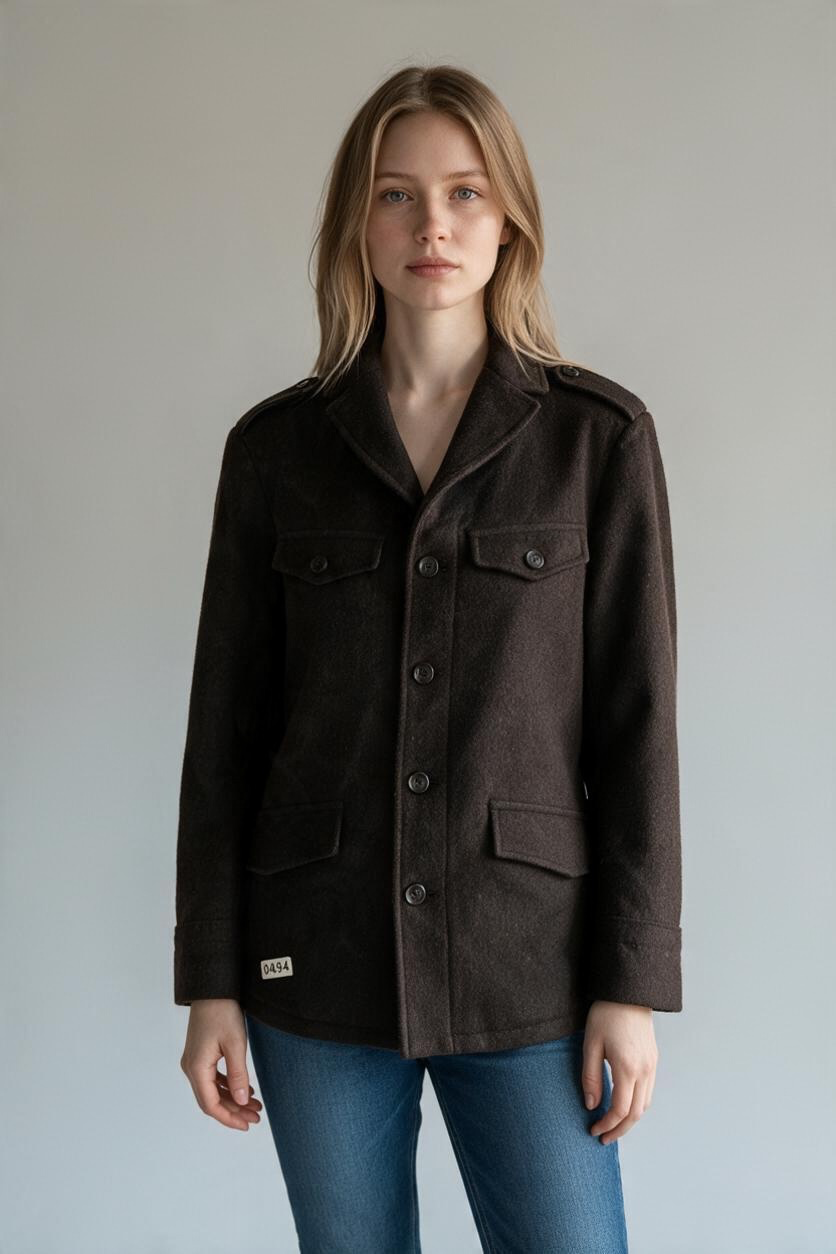 Banana Republic Wool Field Jacket Size S Charcoal Grey 3
