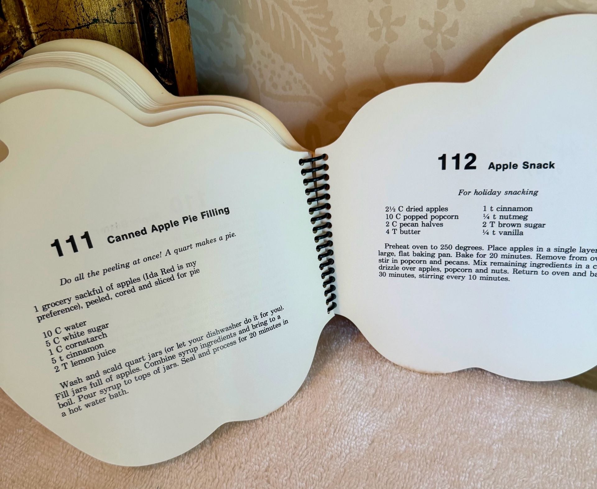 Vintage 1989 Big Fat Red Juicy Apple Cookbook – Apple Shaped Spiral - 1st 12