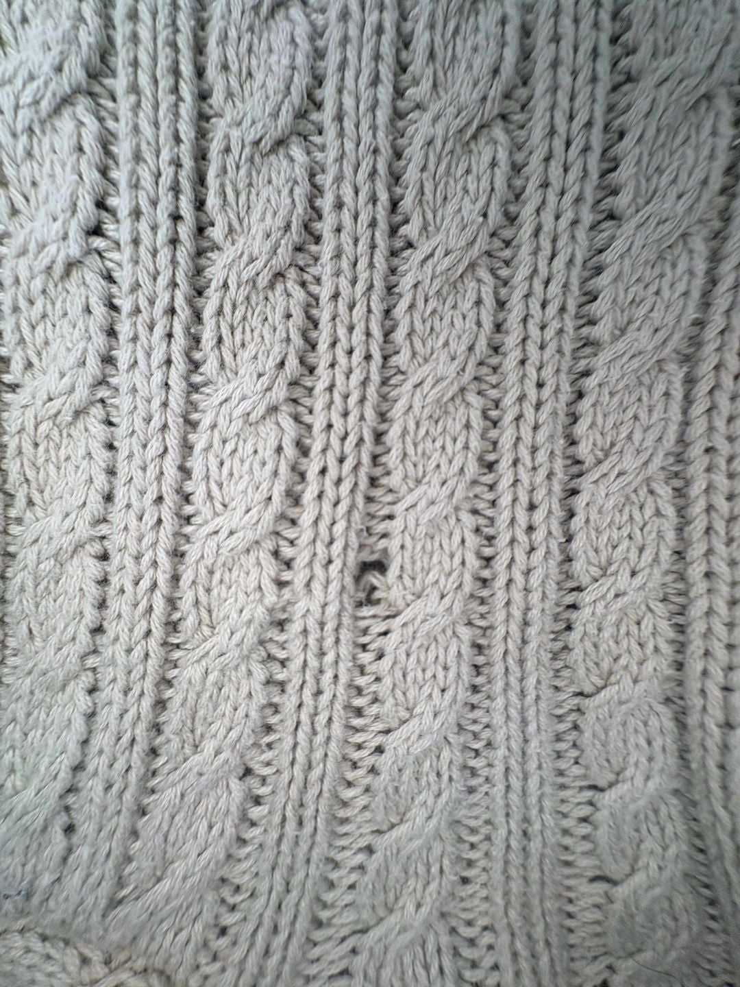 Jeanne Pierre Women’s XL Cream Cable Knit Shawl Collar Sweater Chunky Cozy 8