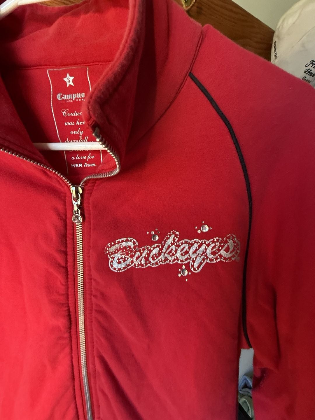 π Vintage Ohio State Buckeye Red Zip Up Sweatshirt β€οΈ size S 6