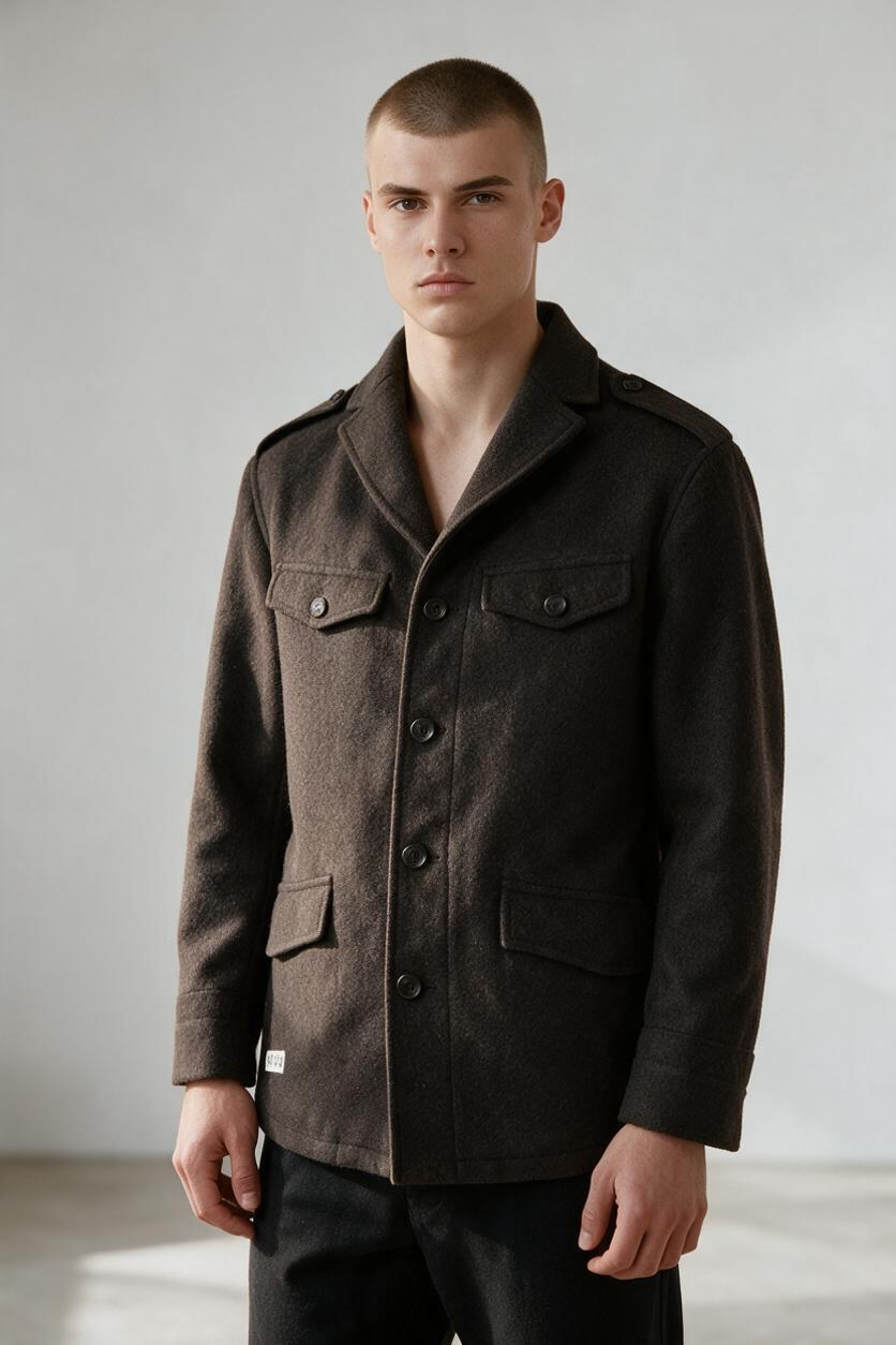 Banana Republic Wool Field Jacket Size S Charcoal Grey 2