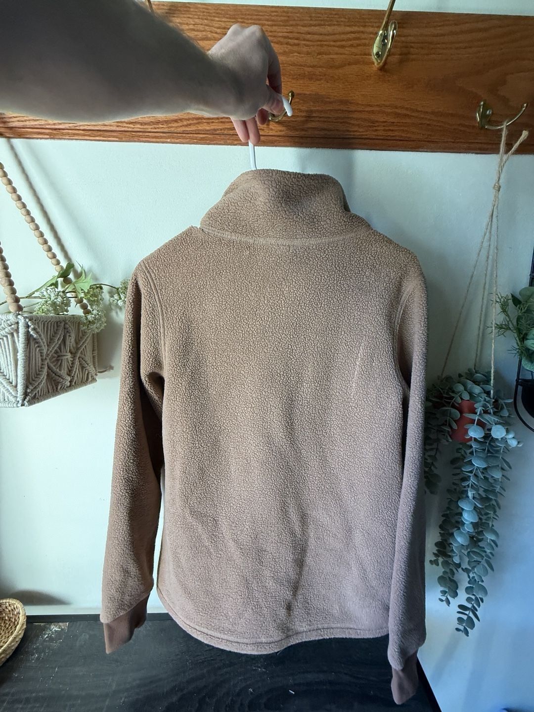 Cozy Fall π REI Co-op Fleece Jacket Size M Brown Full Zip Sherpa 5