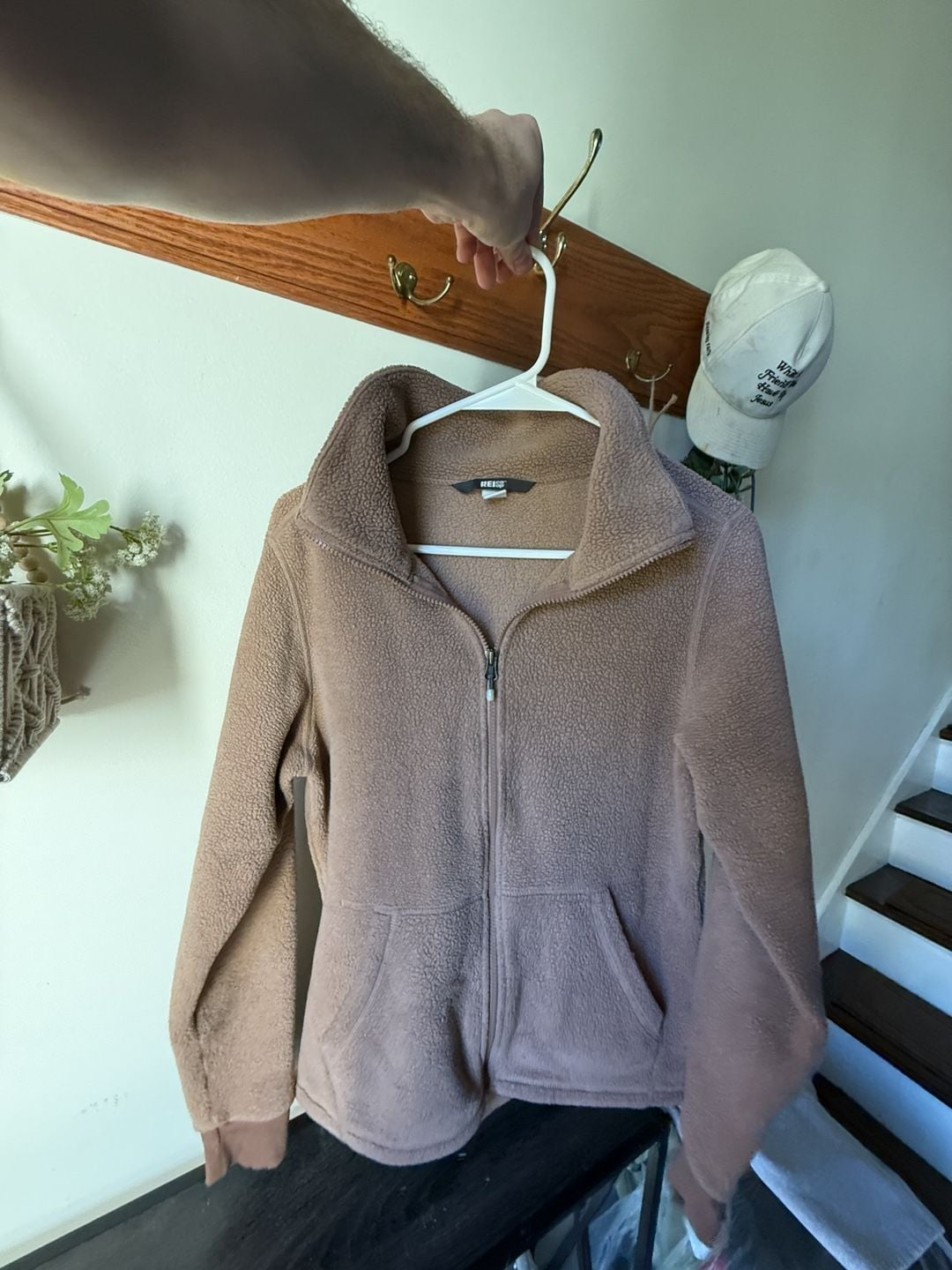 Cozy Fall π REI Co-op Fleece Jacket Size M Brown Full Zip Sherpa 6