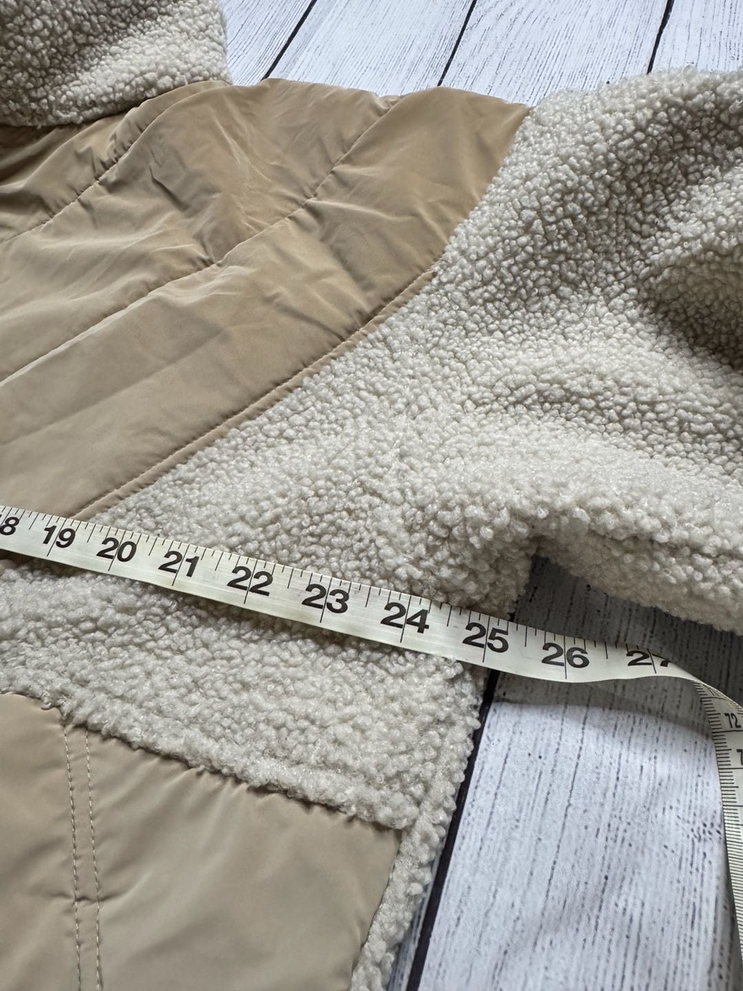 Columbia Women's Sherpa Fleece Jacket L Cream Tan Full Zip Teddy Outdoor 7