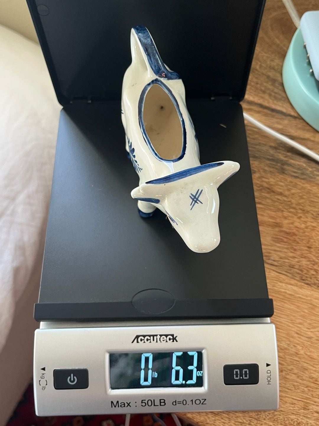 Delfts Holland Ceramic Cow Creamer Pitcher Blue and White Windmill 9