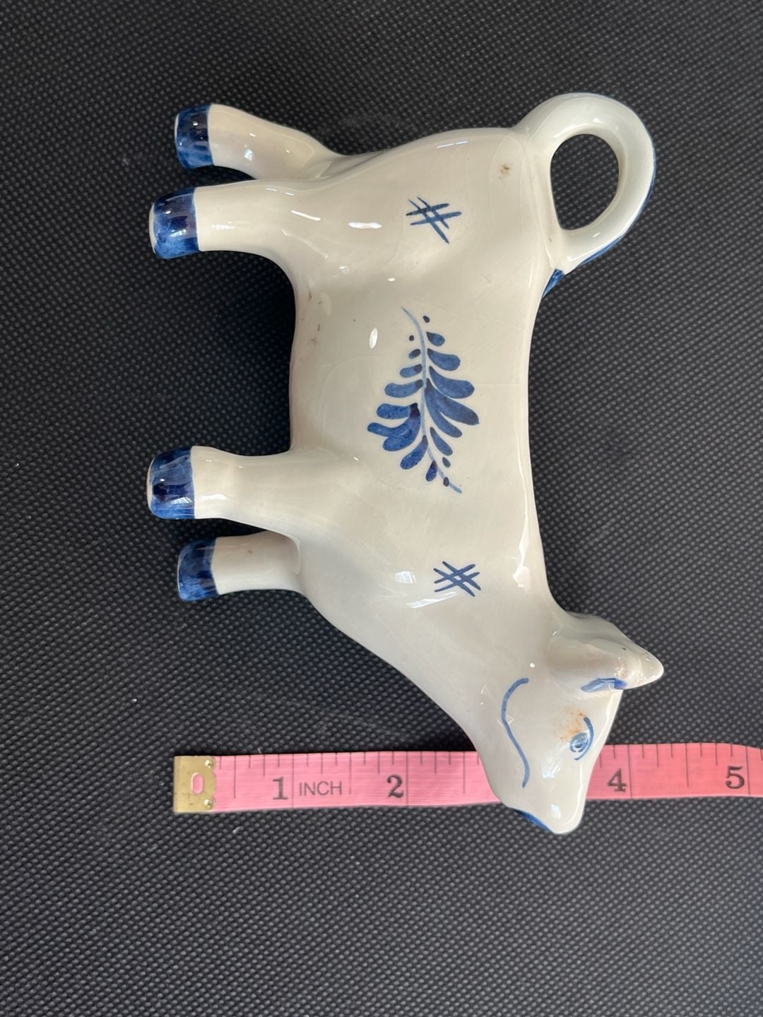 Delfts Holland Ceramic Cow Creamer Pitcher Blue and White Windmill 11