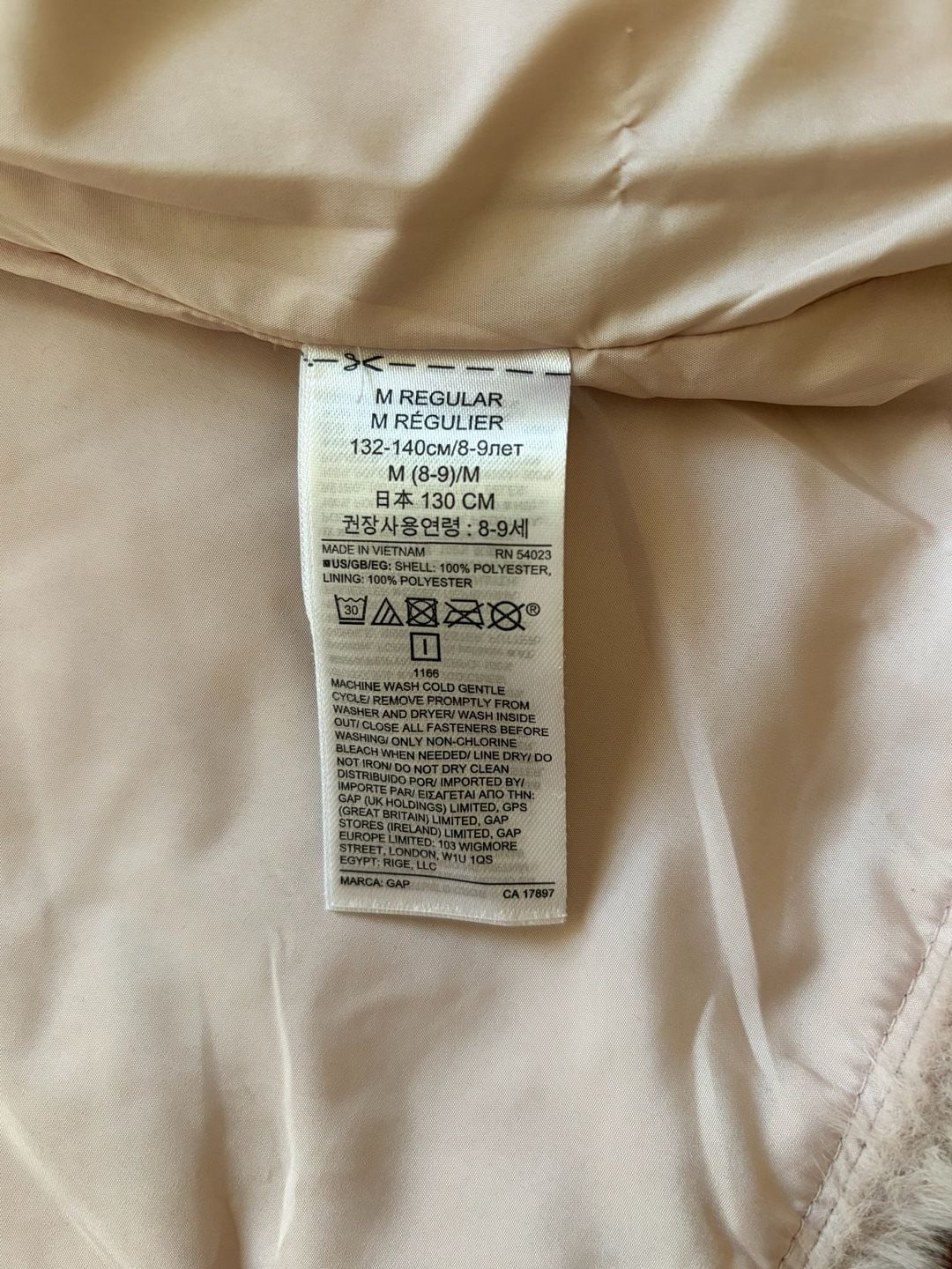 Gap Kids Faux Fur Jacket Size M Pink Full Zip Winter Coat 5