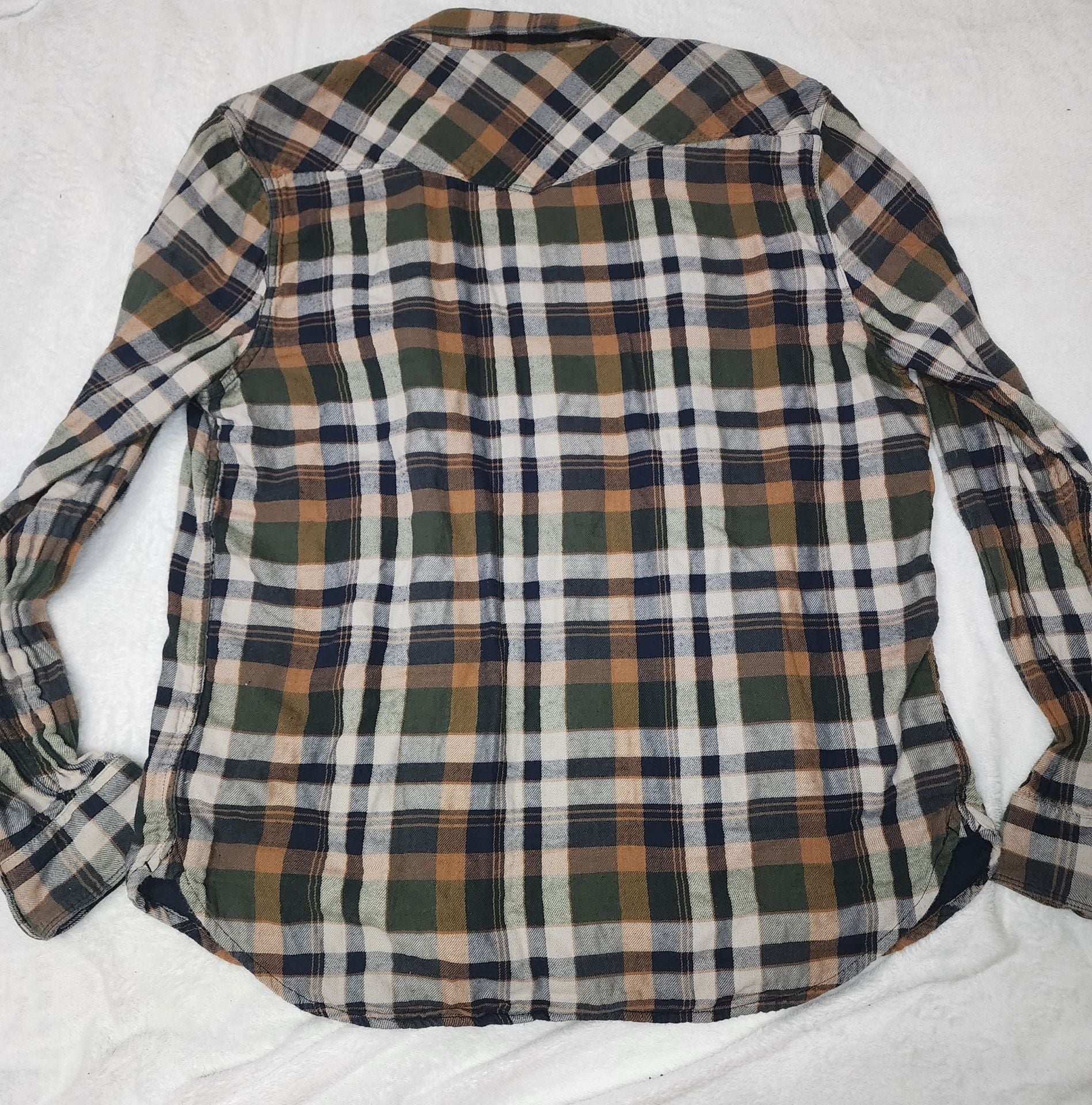 Lucky Brand Plaid Long Sleeve Button Down Shirt Size L 8