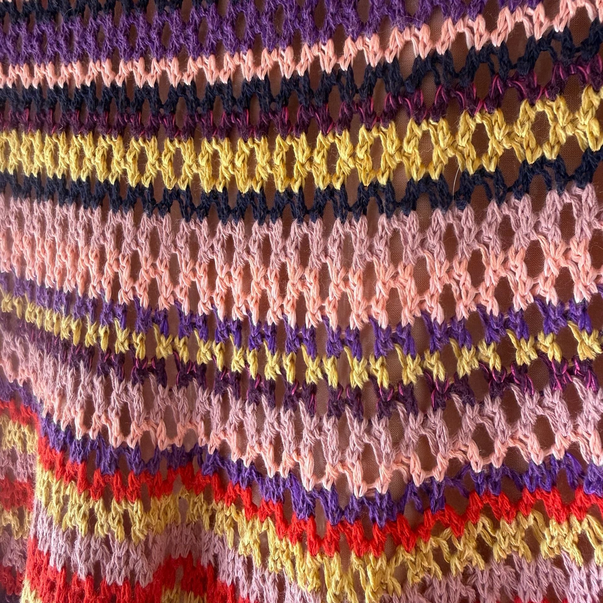 Multicolored Knit Mini Skirt 4