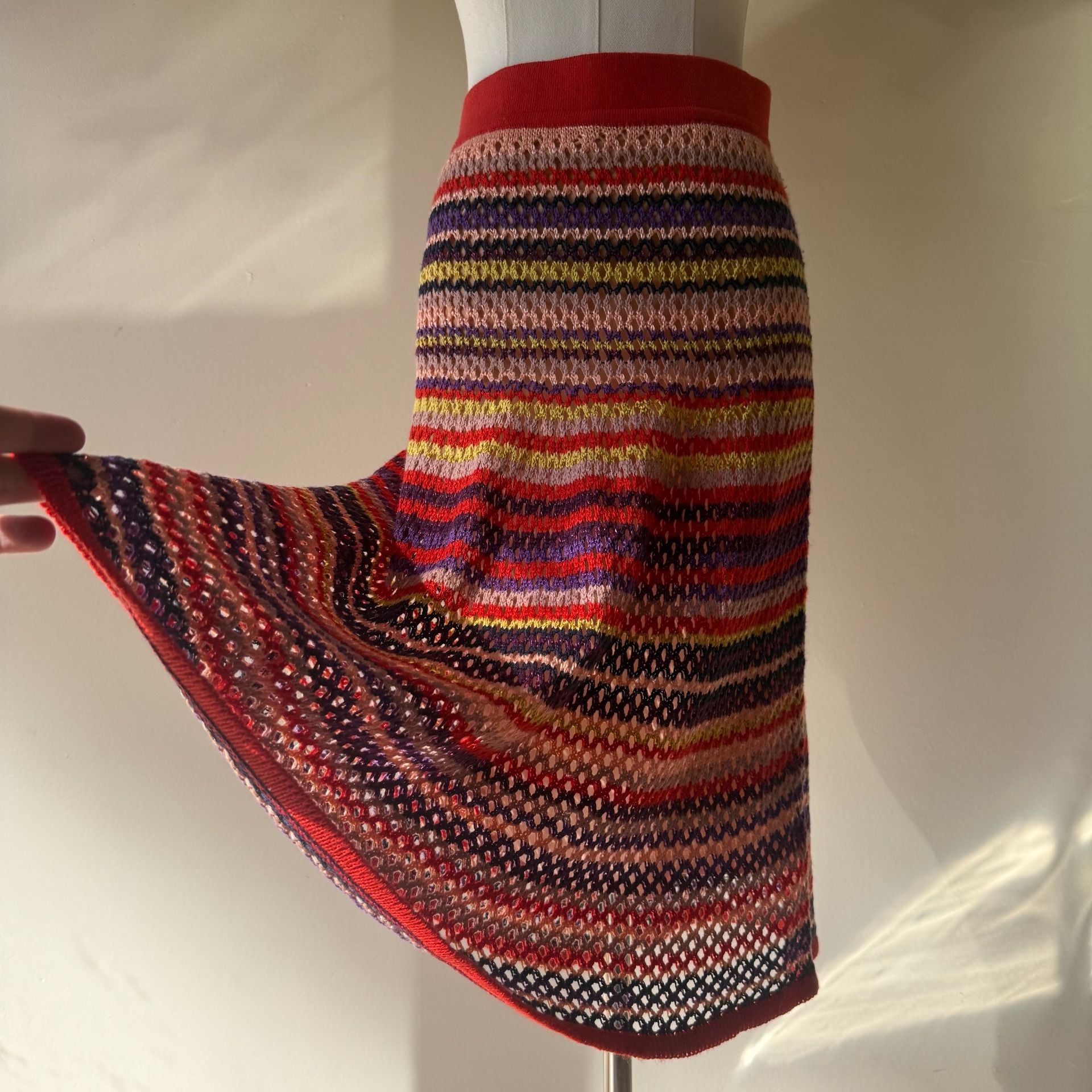 Multicolored Knit Mini Skirt 6