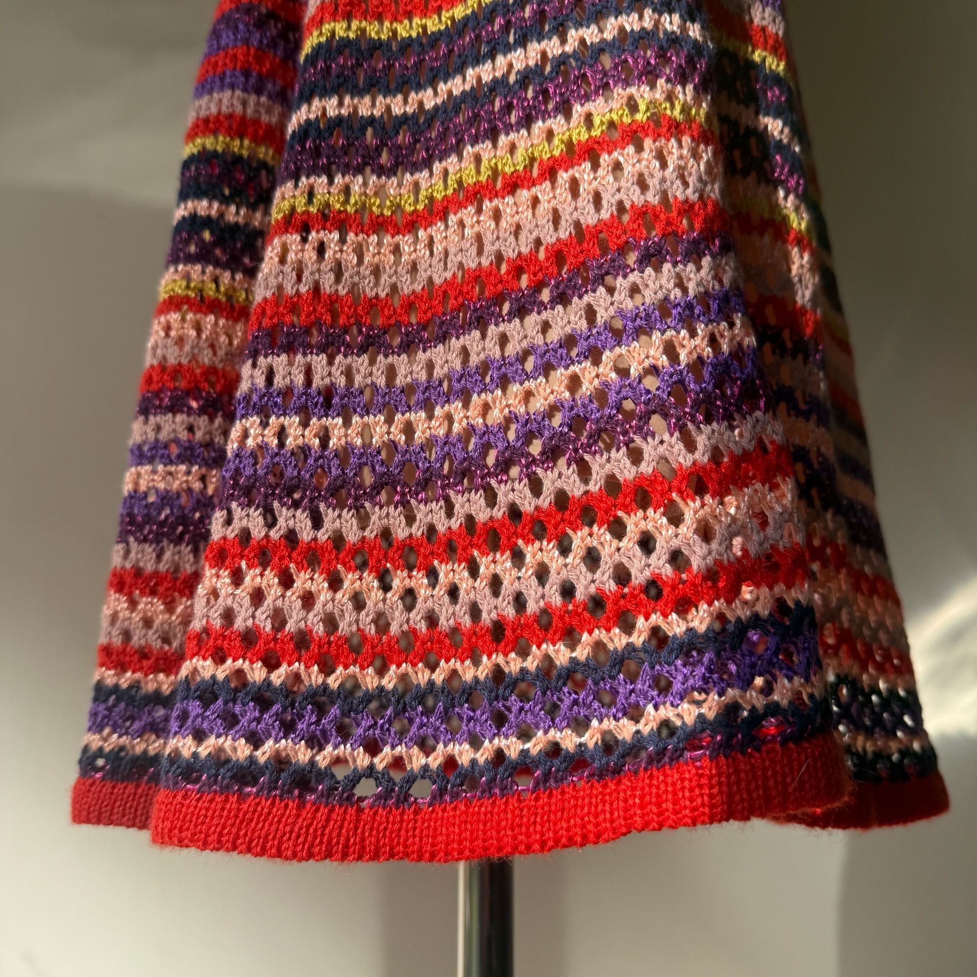 Multicolored Knit Mini Skirt 7