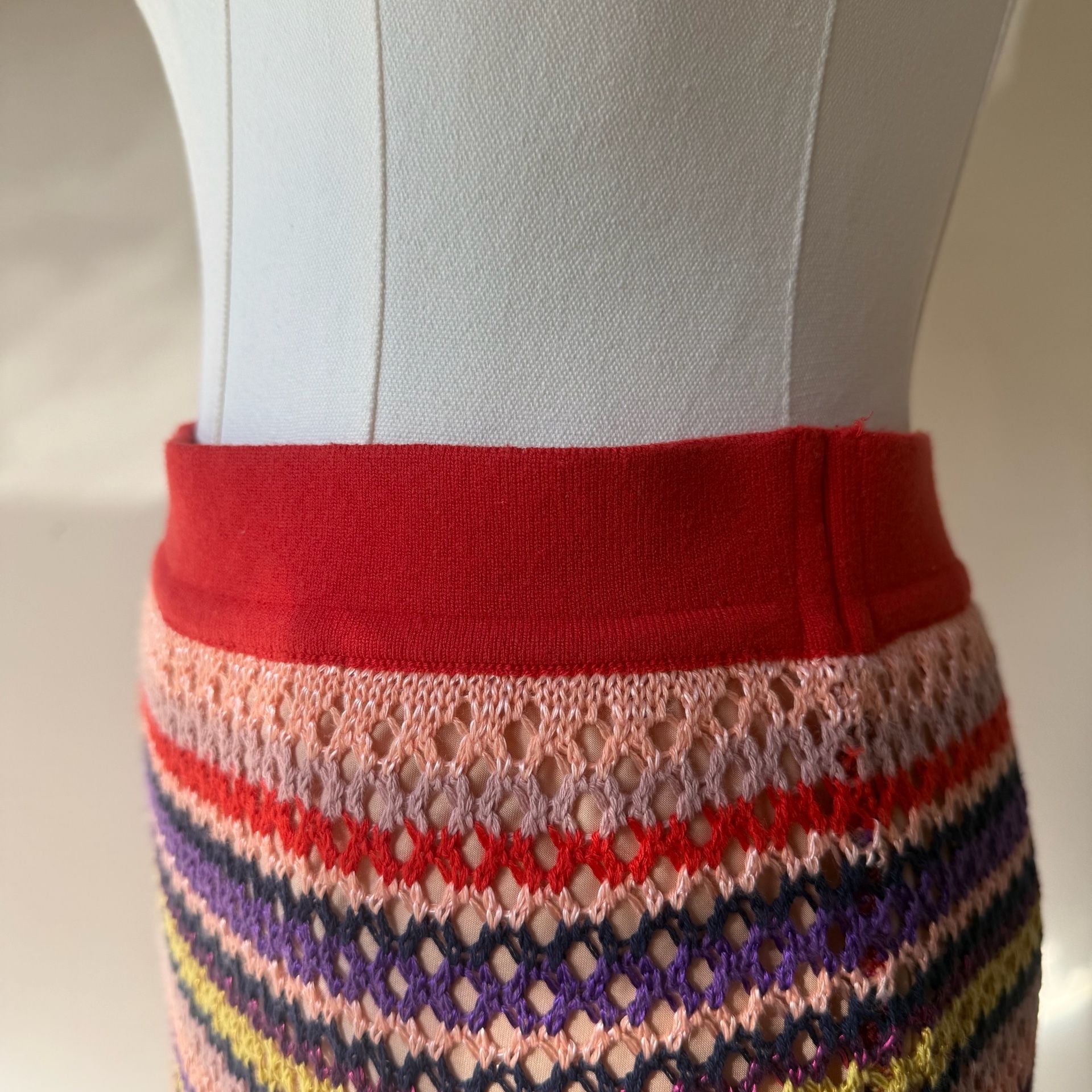 Multicolored Knit Mini Skirt 8