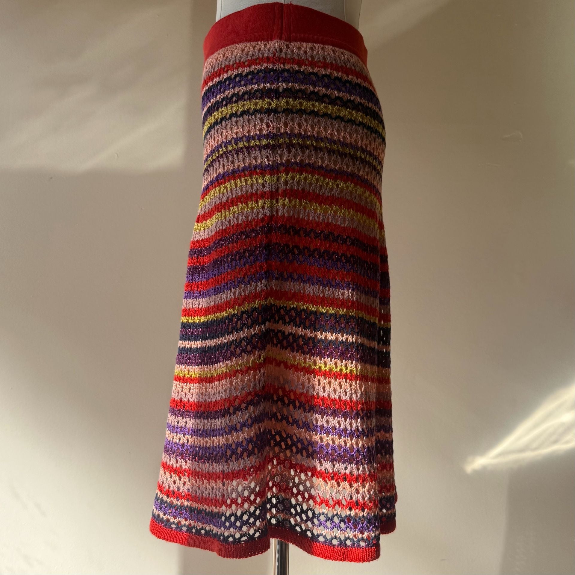 Multicolored Knit Mini Skirt 9