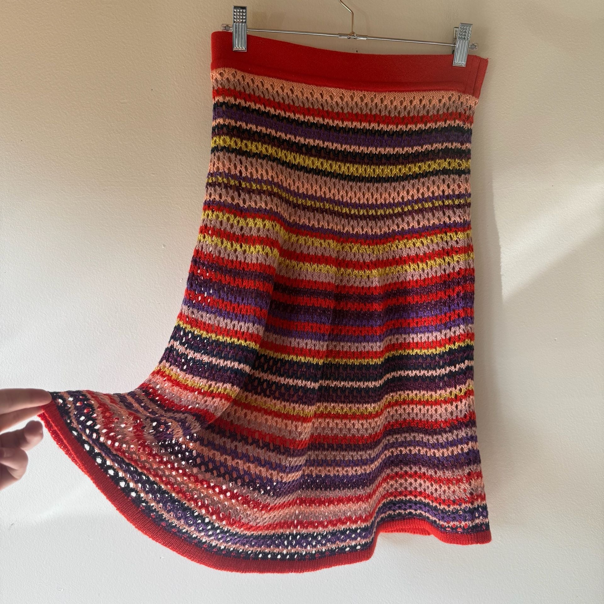 Multicolored Knit Mini Skirt 11