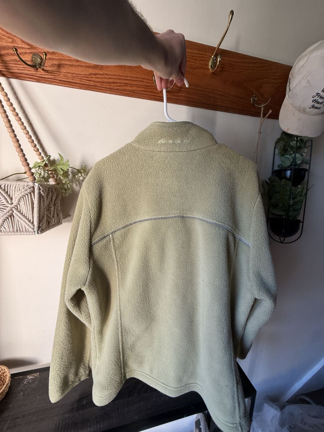 Perfect earthy Fall π Eddie Bauer Sage Green Plush Full Zip Fleece Jacket 6