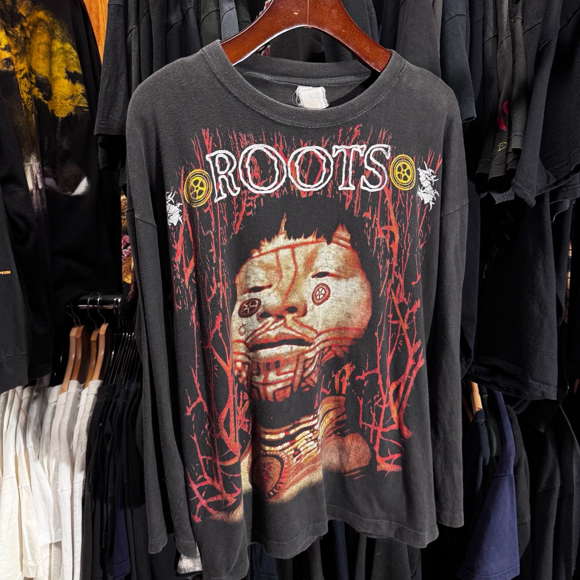 Vintage European Sepultura Bloody Roots Bootleg Black Long Sleeve Large Band Teea 2