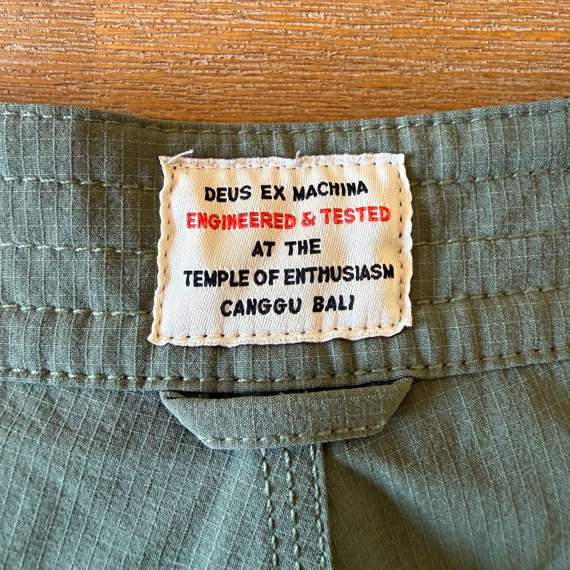 Deus Ex Machina The Harrison Boardshorts Men Sz 30 Olive Green Swim Trunks Surf 7