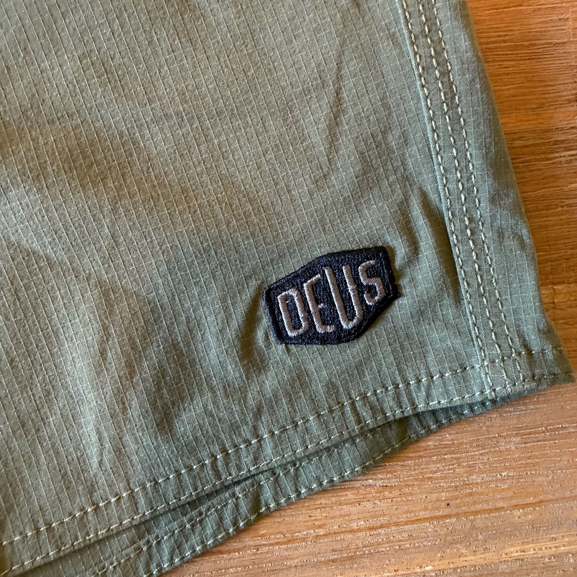 Deus Ex Machina The Harrison Boardshorts Men Sz 30 Olive Green Swim Trunks Surf 8