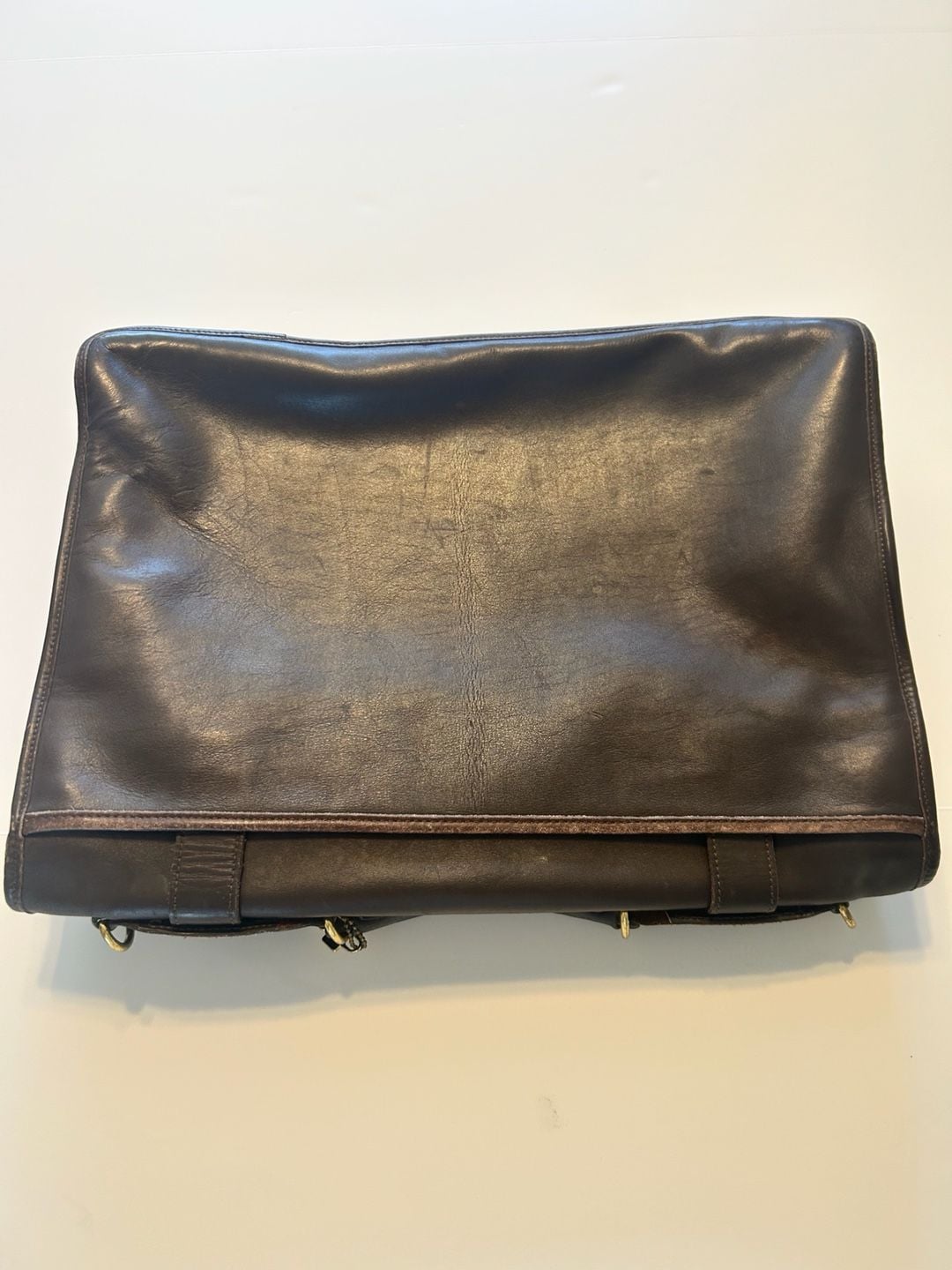 Jack Georges Leather Briefcase Messenger Bag Brown Made in USA Vintage Style 5