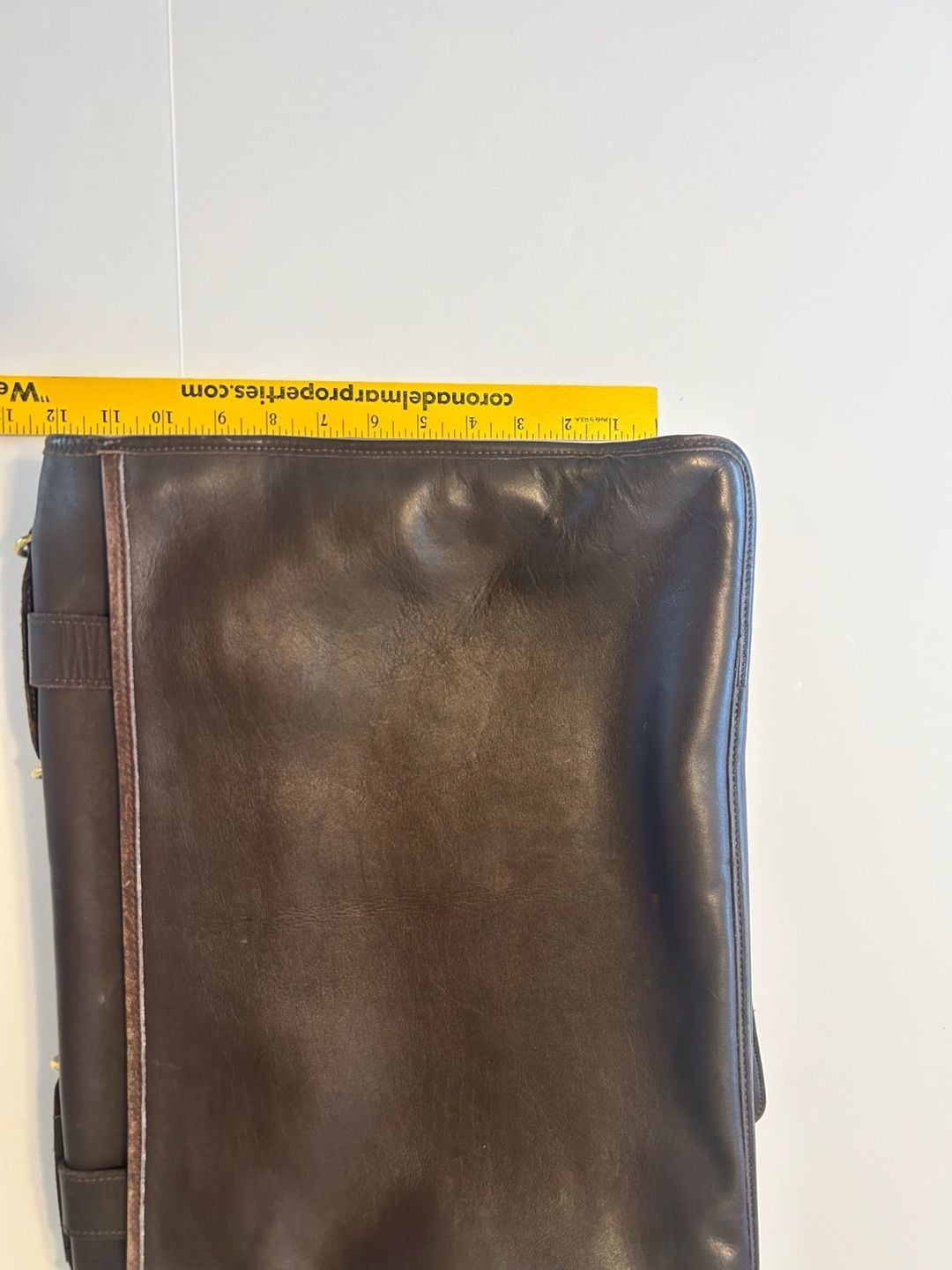 Jack Georges Leather Briefcase Messenger Bag Brown Made in USA Vintage Style 7