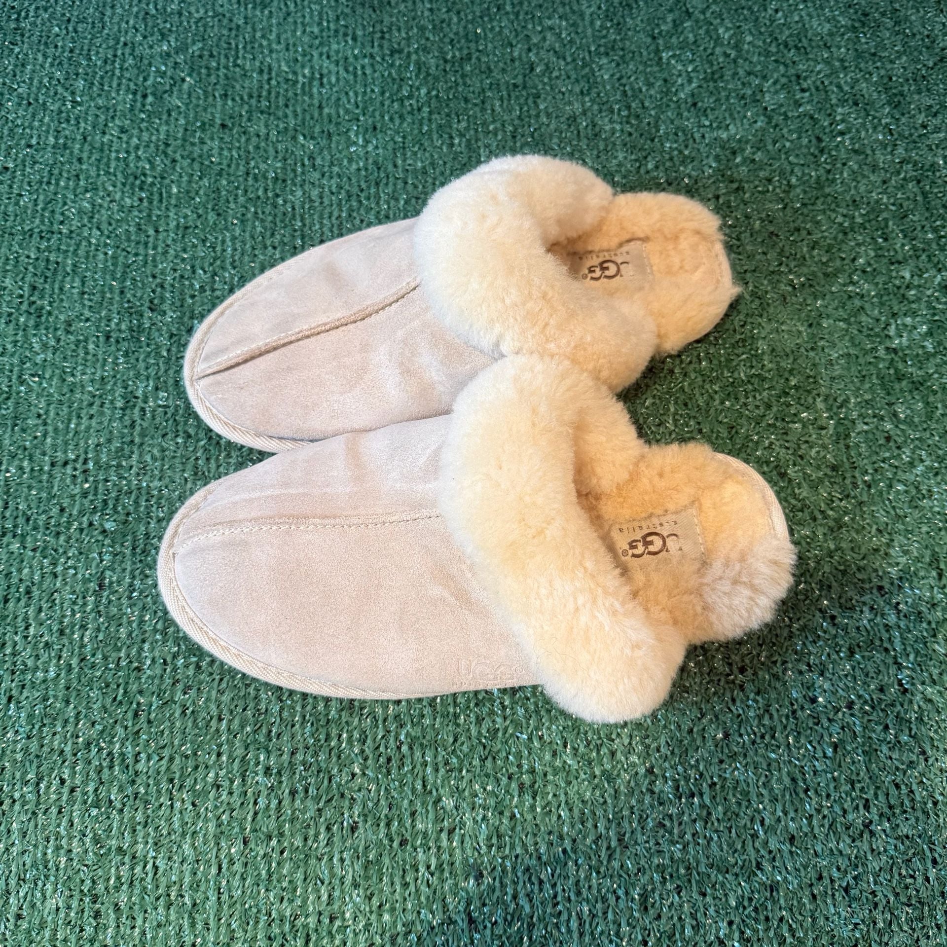 Ugg Australia Slippers Size 7 Tan Shearling Scuffette 3