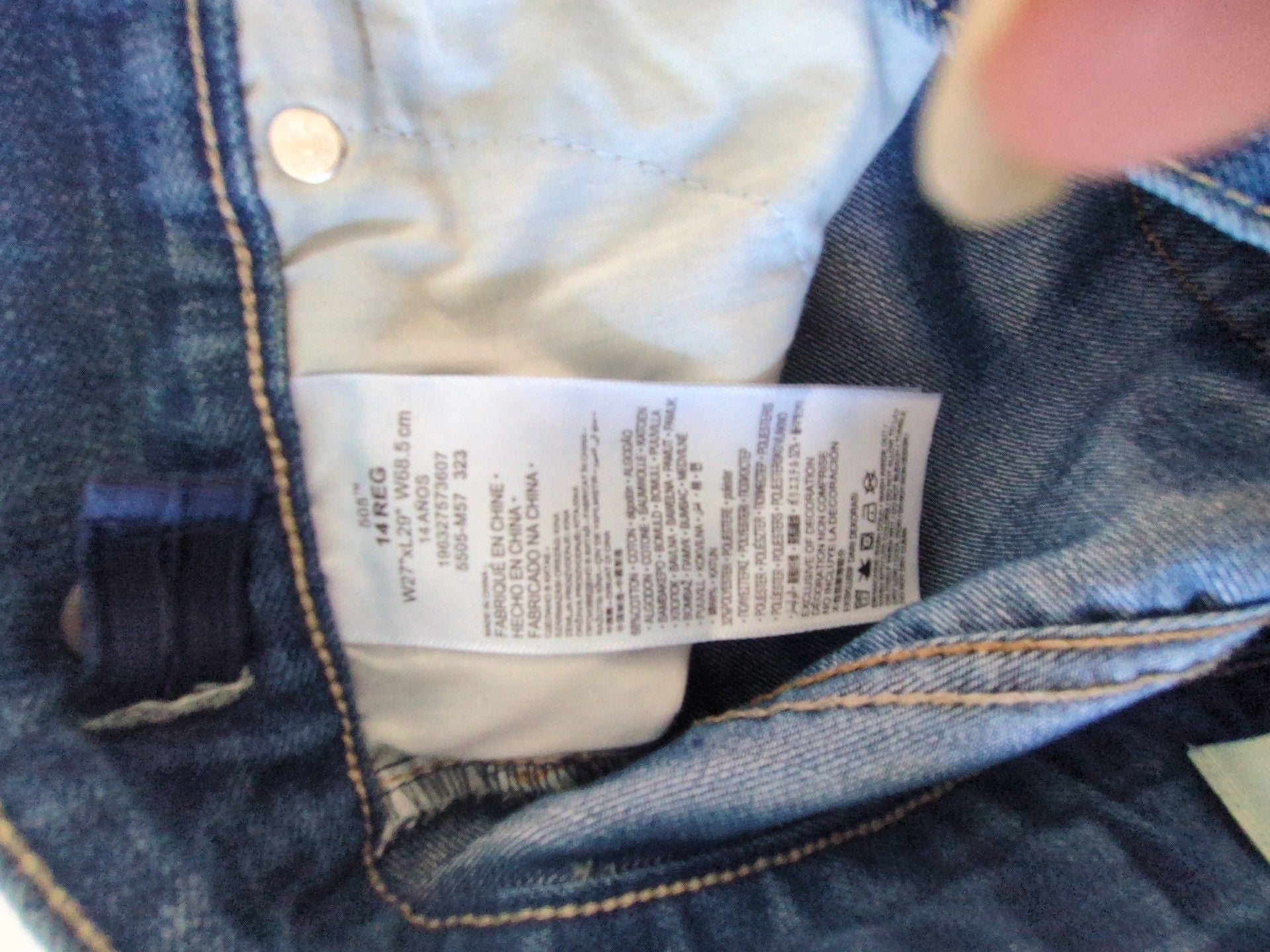 Levi's 505 Regular Jeans Size 27x29 Blue Denim 7