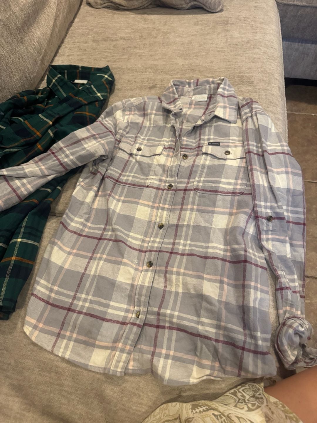 Columbia Plaid Long Sleeve Shirt Lot of 2 Women’s Med 4