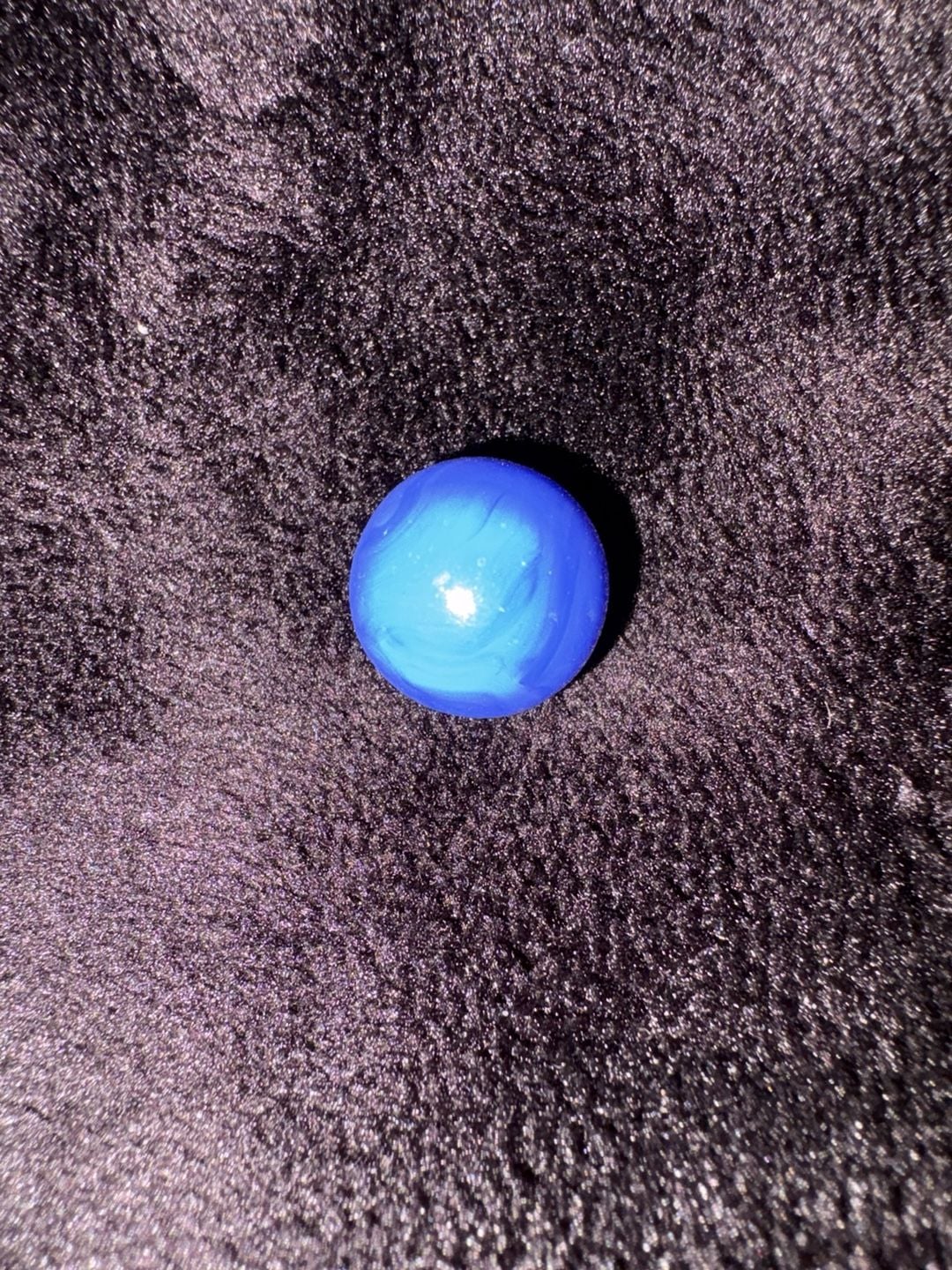 Vintage Blue Swirl Glass Marble Collectible Toy 1