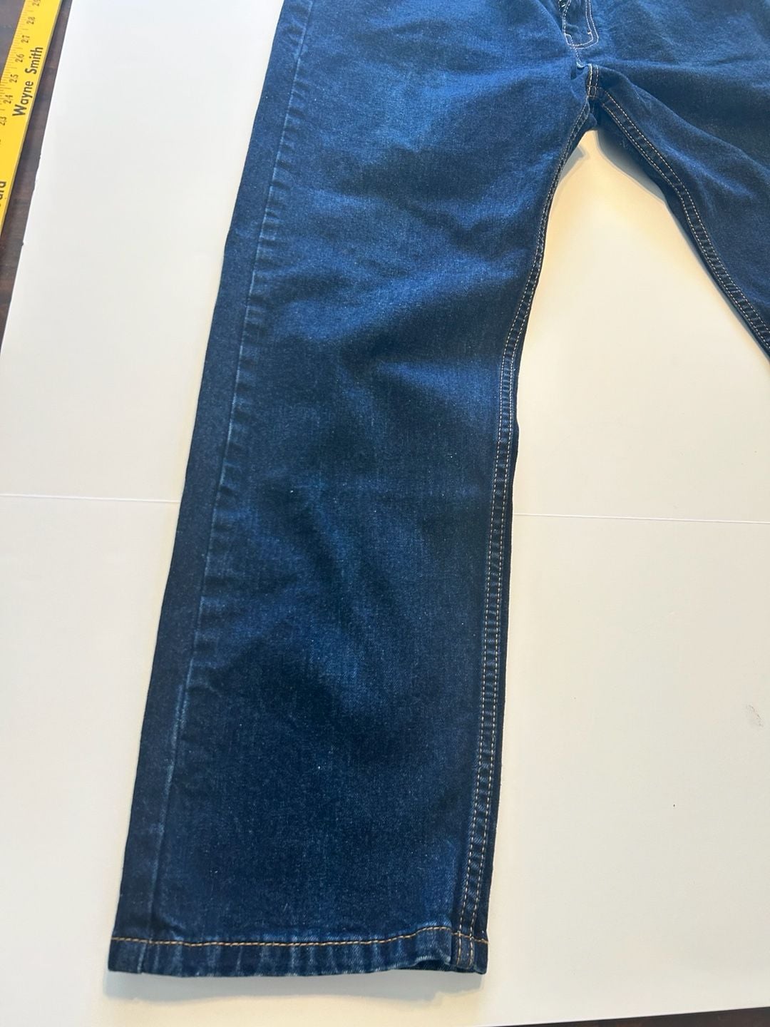 Levi's 505 Relaxed Straight Leg Jeans 38 x 30 Blue Denim 7