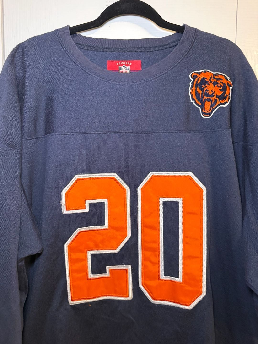 Gridiron NFL Chicago Bears 20 Long Sleeve Jersey Shirt Blue 3