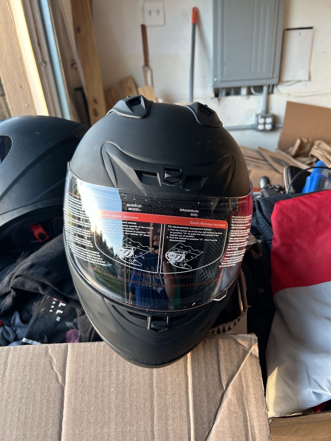 Cartman HY-901F Matte Black Full Face Motorcycle Helmet 4
