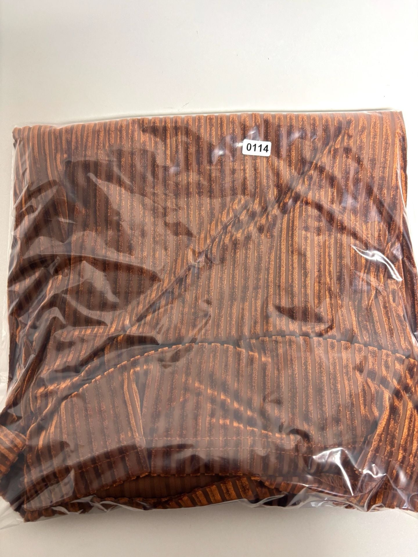 SHEIN Velvet Flared Pants Size L Brown Striped 9