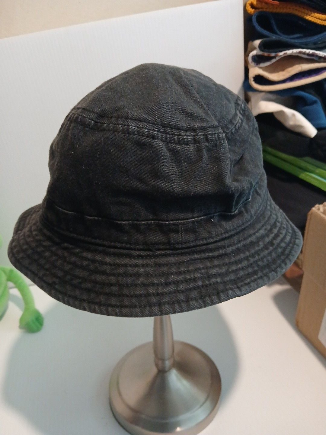 Adidas Trefoil Embroidered Black Bucket Hat 3