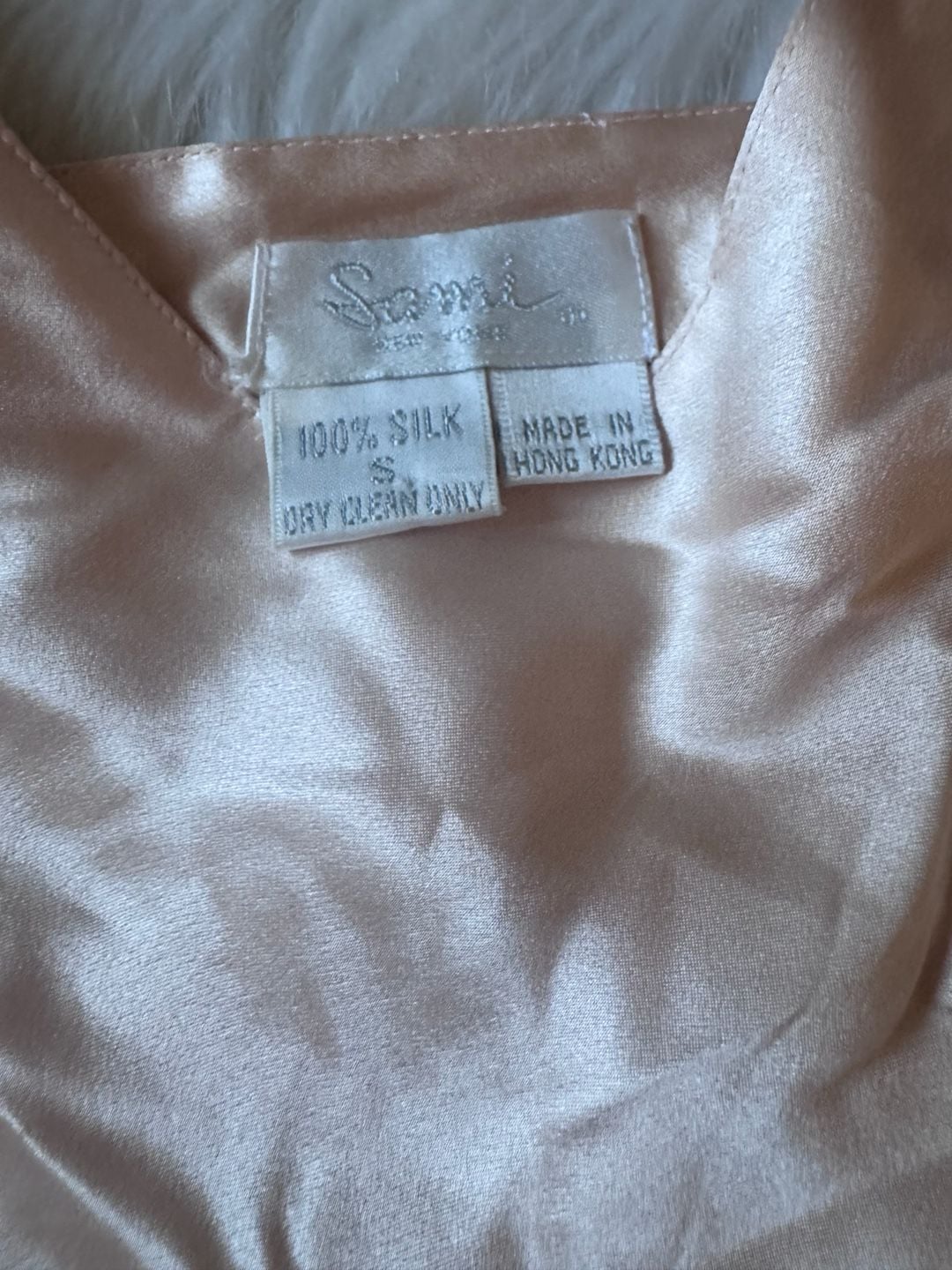 VINTAGE Sami New York 100% Silk Camisole Shorts Pajama Set Size S Pink 4