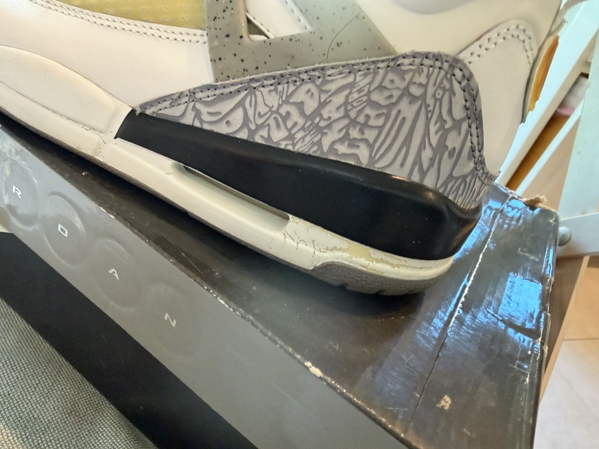 Nike Air Jordan Spizike Size 11 White Cement Grey 6
