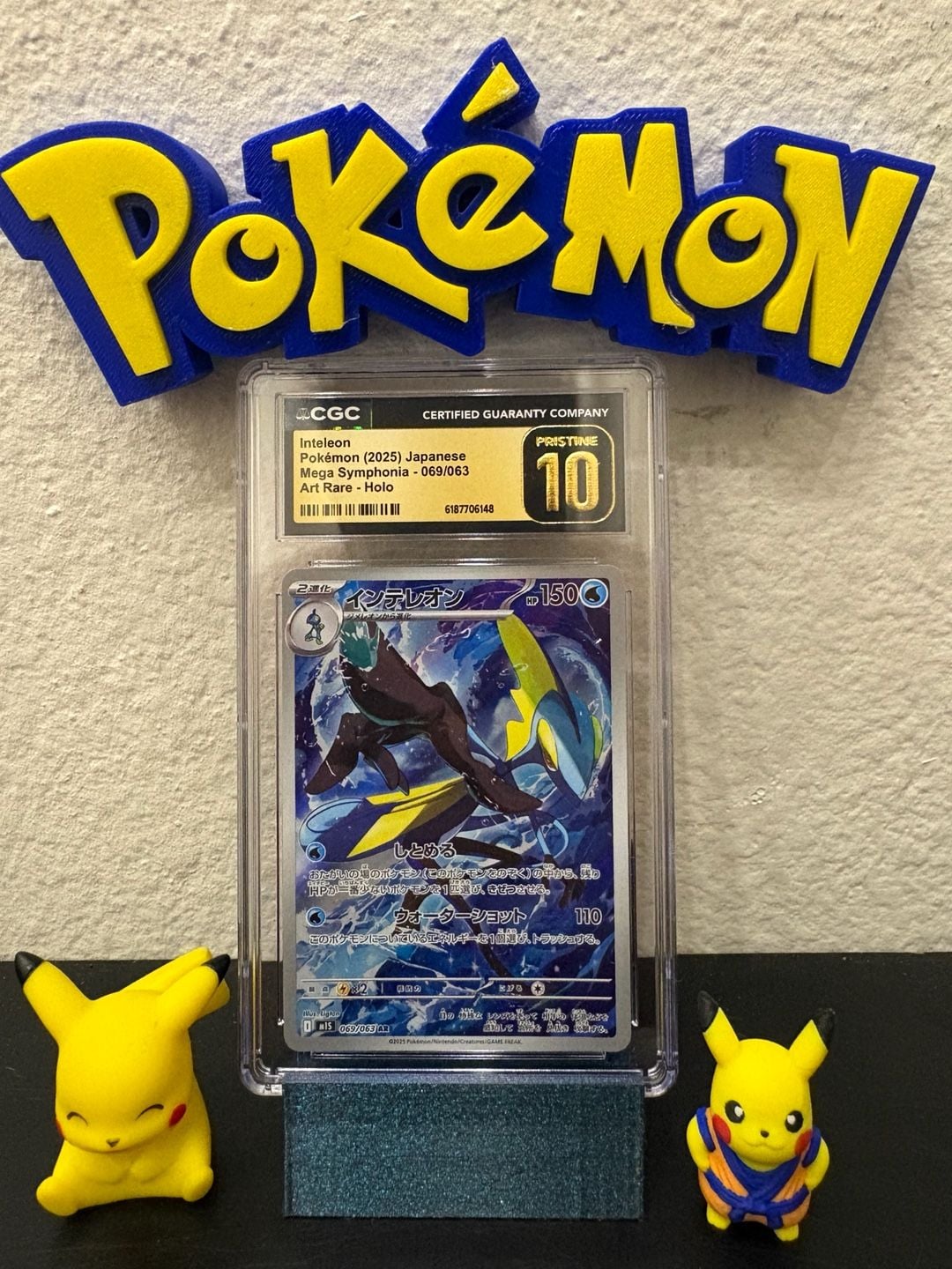 CGC 10 Pristine Inteleon AR 069/063 Mega Symphonia 2025 Japanese Pokémon Card 1