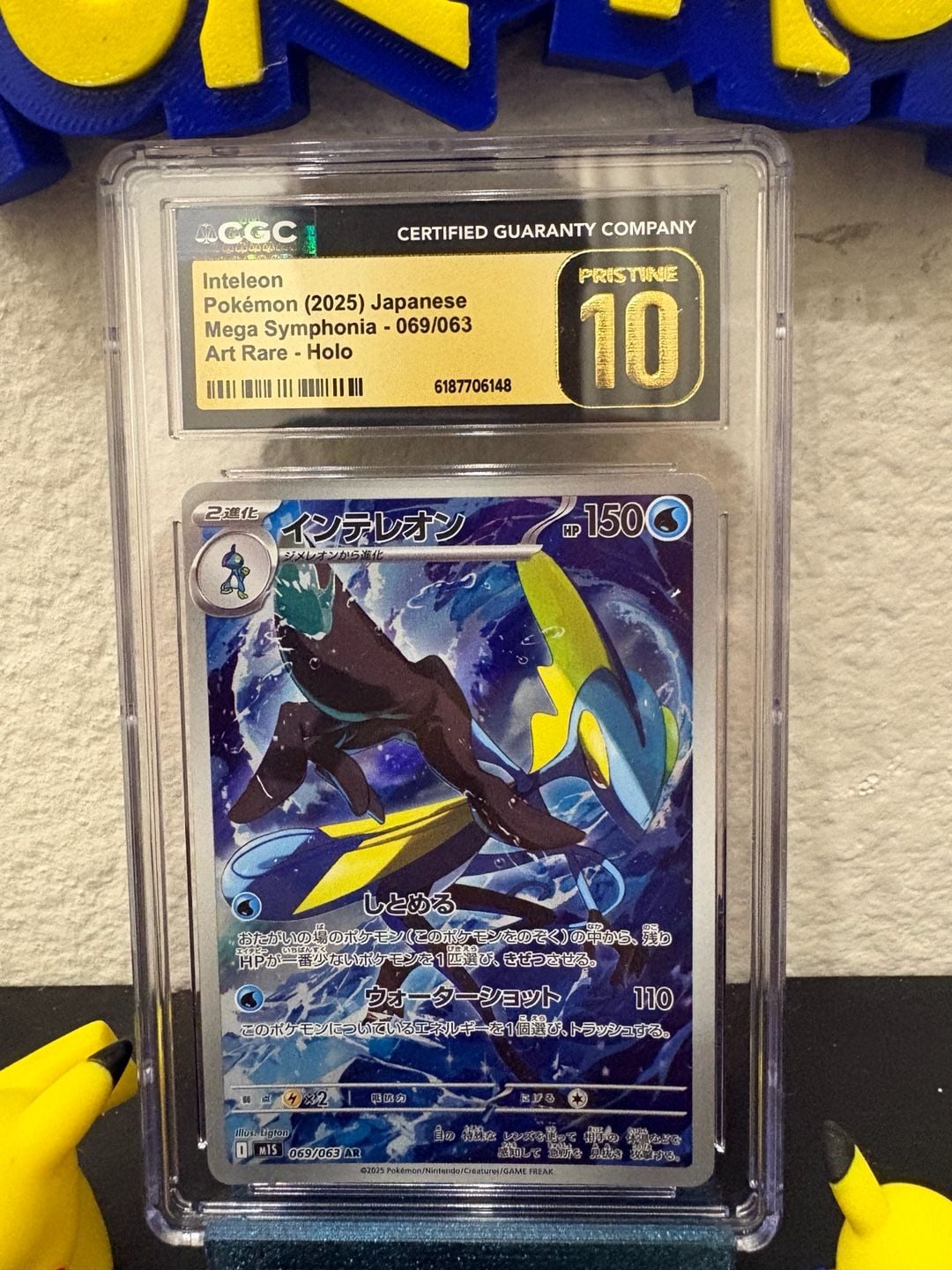 CGC 10 Pristine Inteleon AR 069/063 Mega Symphonia 2025 Japanese Pokémon Card 2