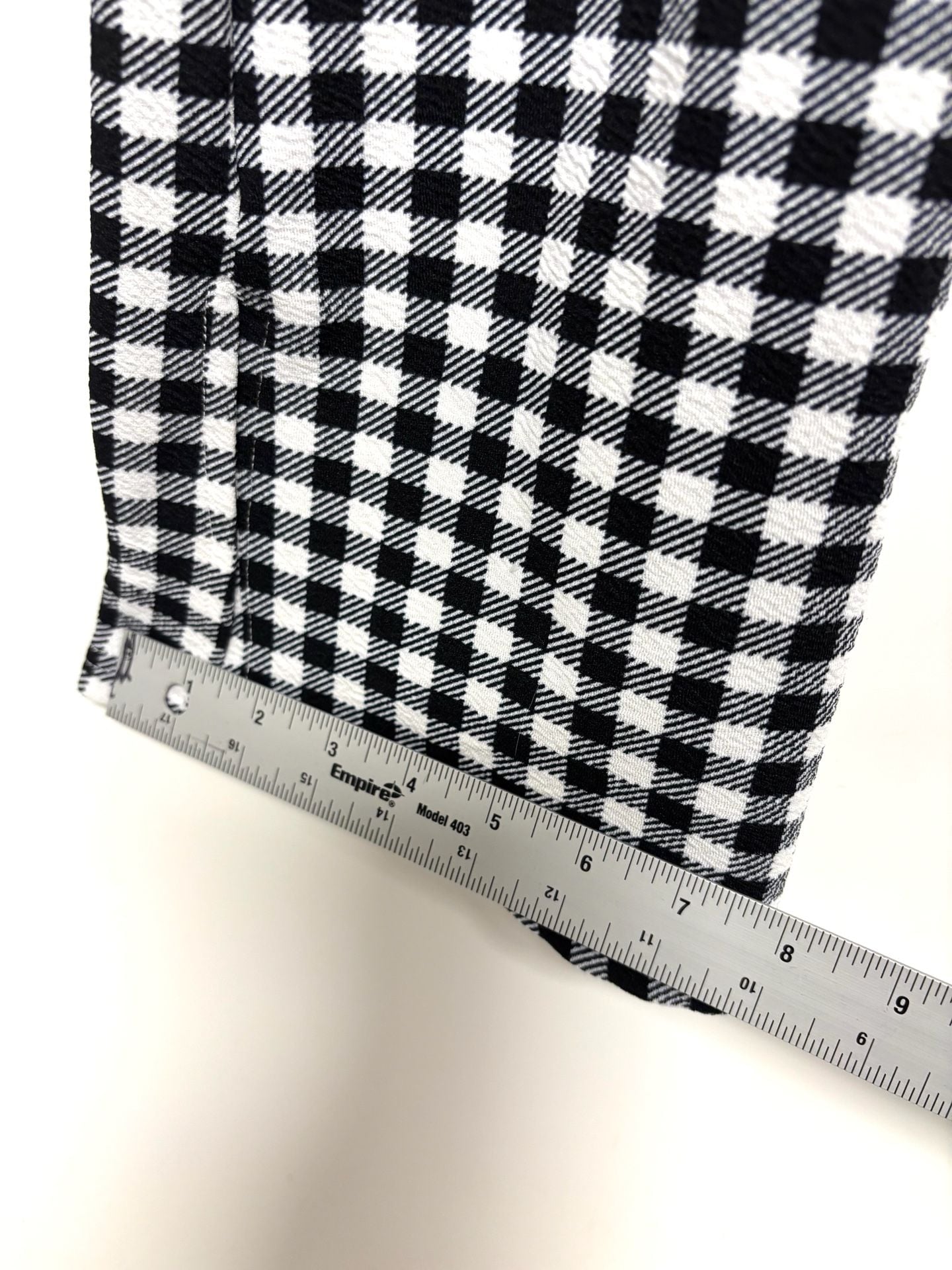 SHEIN Gingham Pants Size M Black White Checkered 6