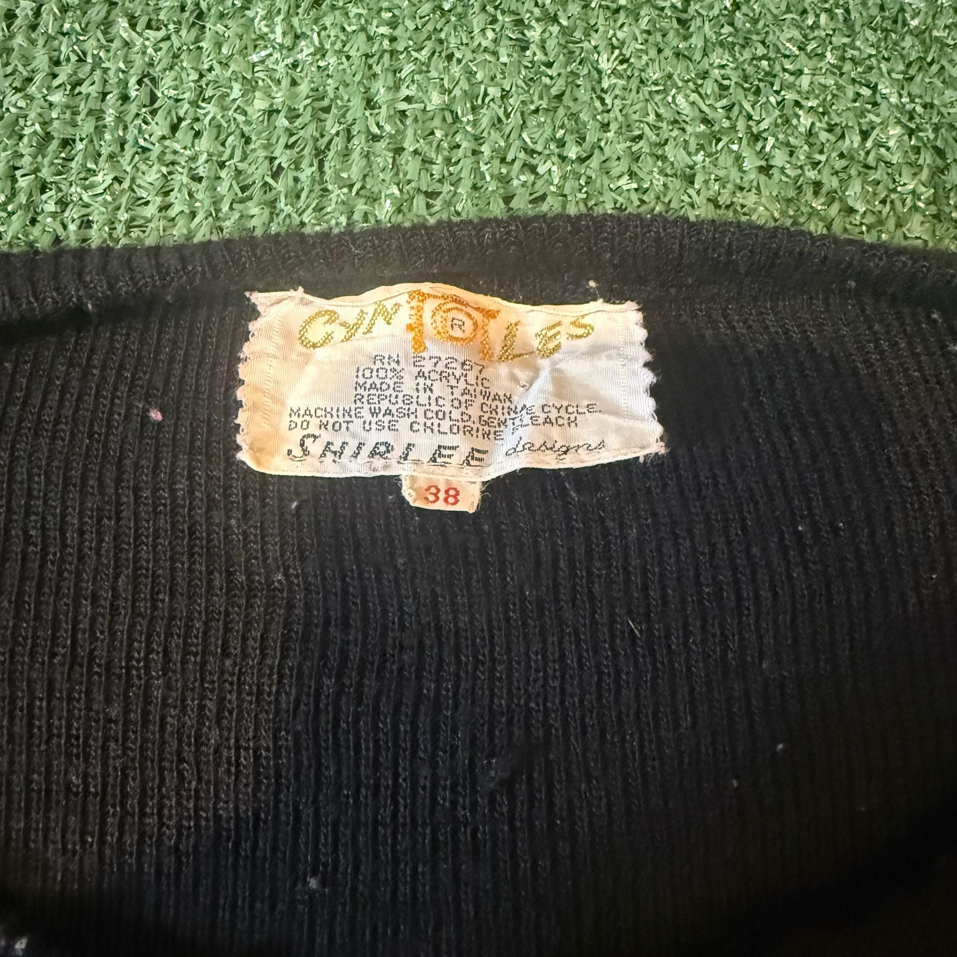 Cyn Les Cincinnati Tiger Sweater Size 38 Black Vintage Sweater 5