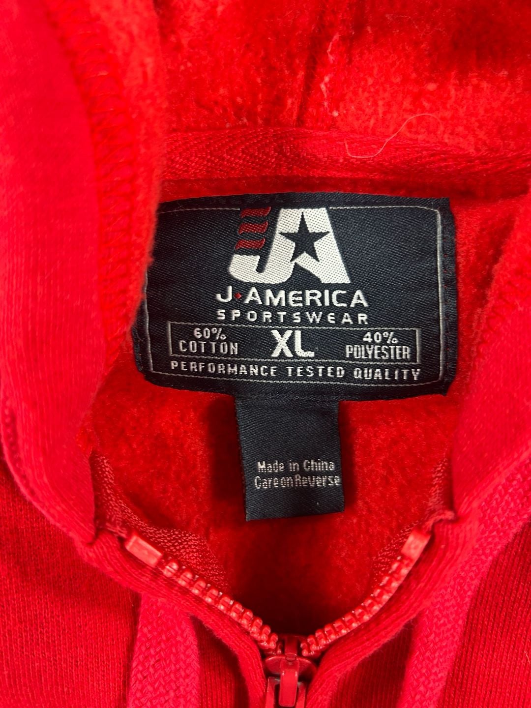 J America Louisville Cardinals Zip Hoodie Size XL Red 5