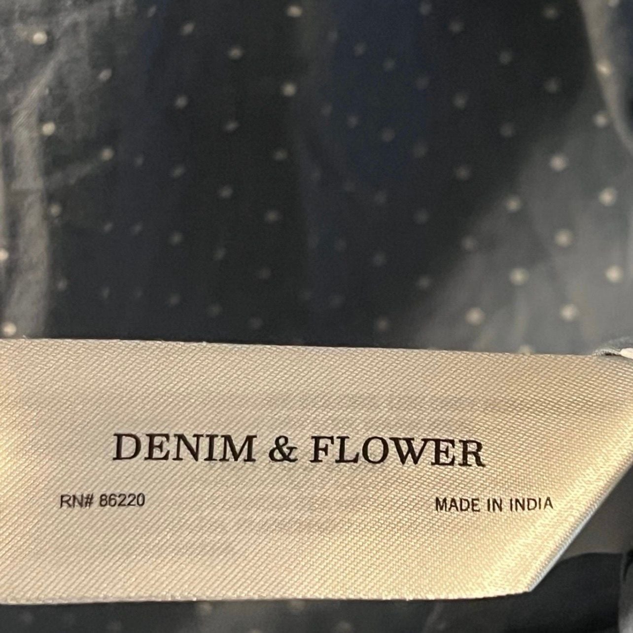 Denim & Flower Ricky Singh Long Sleeve Button-Up Shirt XL Blue Polka Dot 6