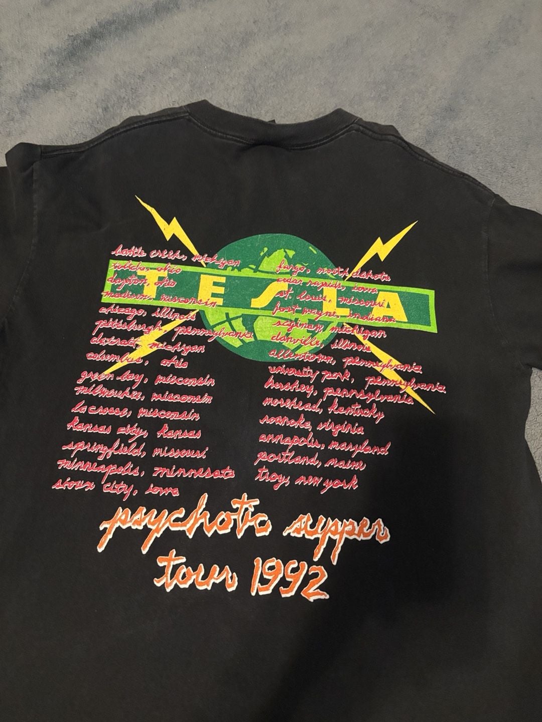 Giant by Tee Jays Tesla Psychotic Supper Tour 1992 T-Shirt Size XL 6