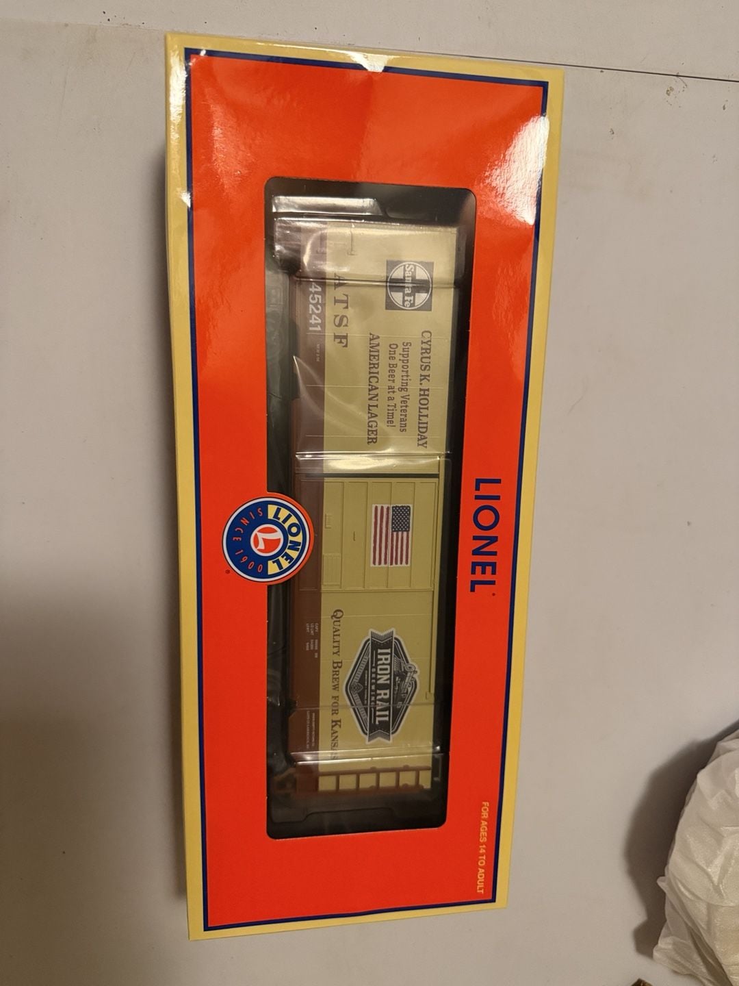 Lionel ATSF Iron Rail Brewing Boxcar 2024 Convention Car 1
