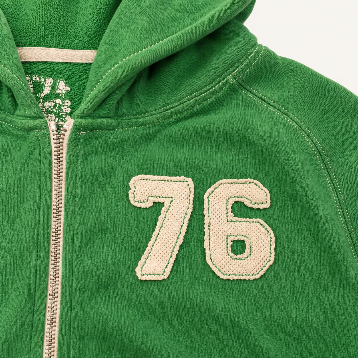 Rival Zip-Up Hoodie 76 Green 3