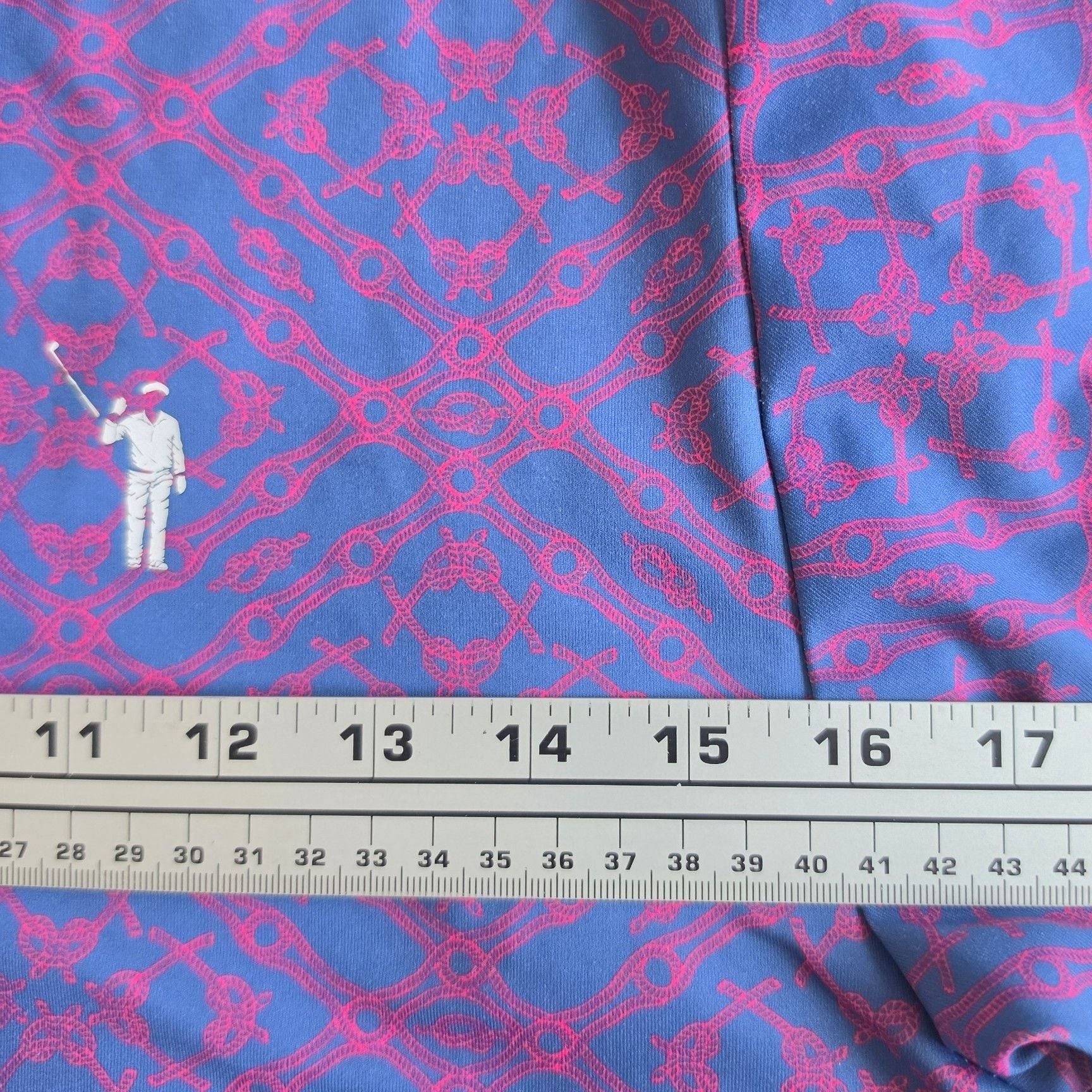 William Murray Golf Polo Shirt Size Small Blue Pink Patterned 7