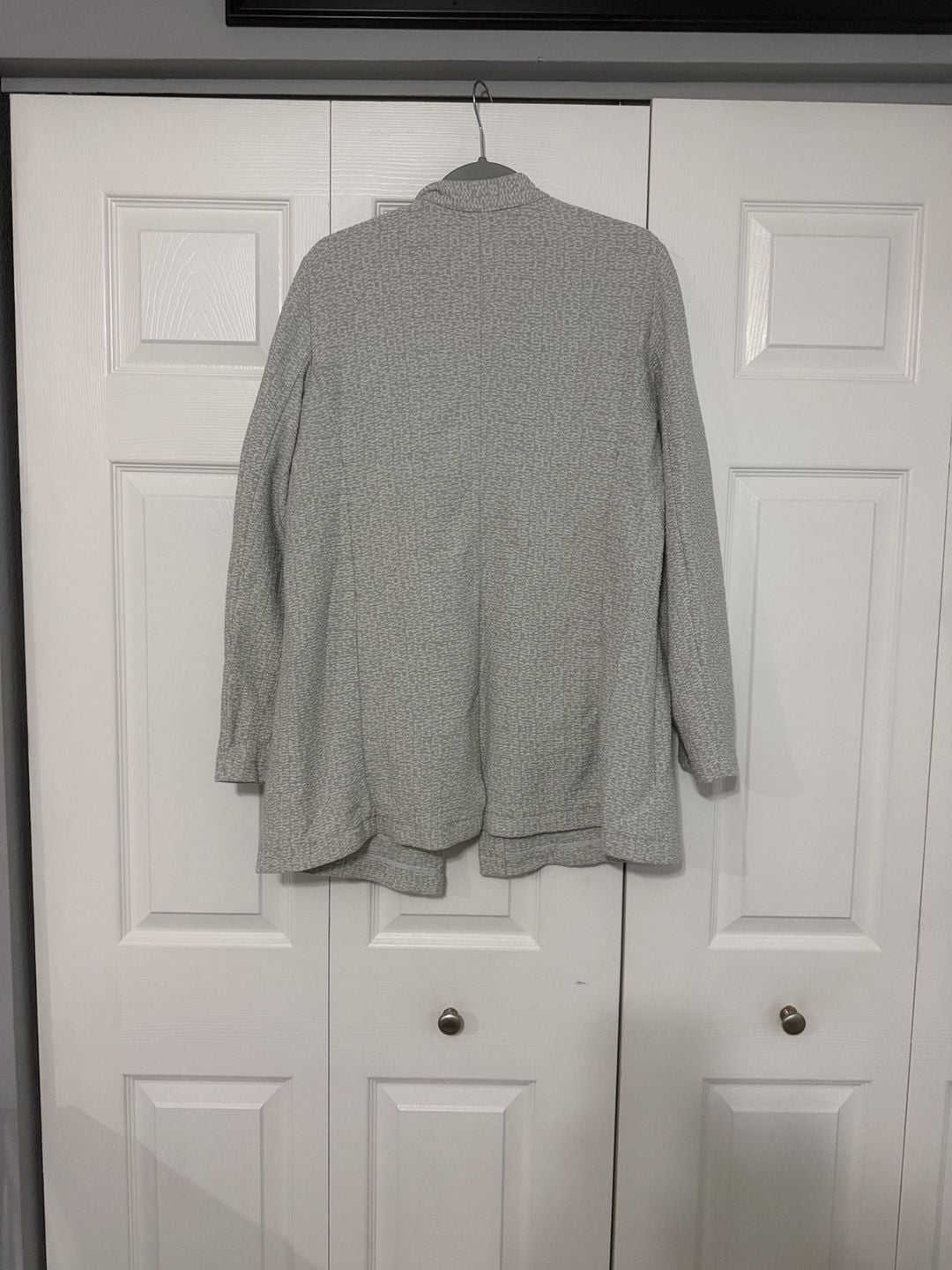 Eileen Fisher Jacket Size M Gray Textured Blazer Coat 4