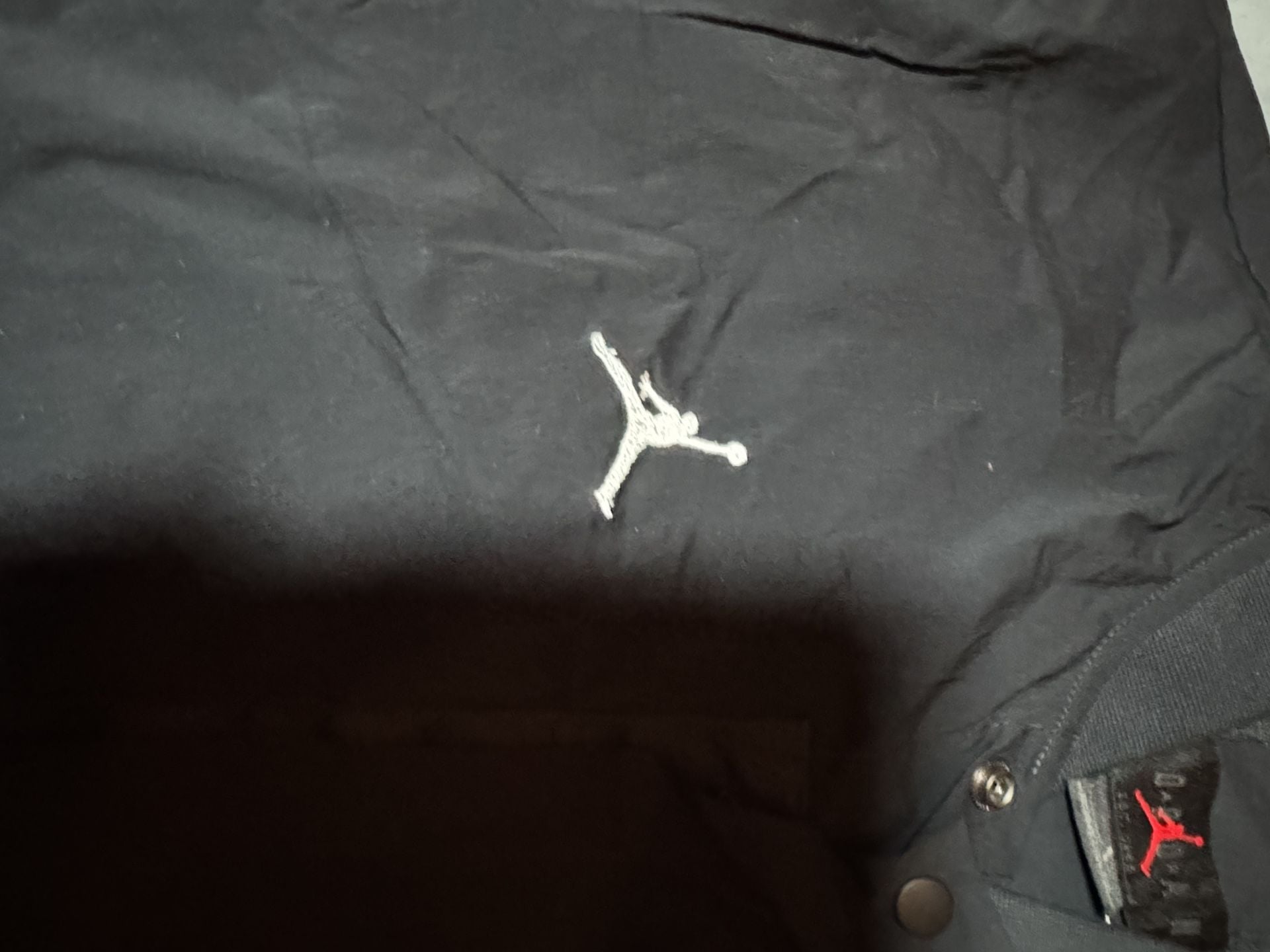 Jordan Button Up Shirt Size L Black 4