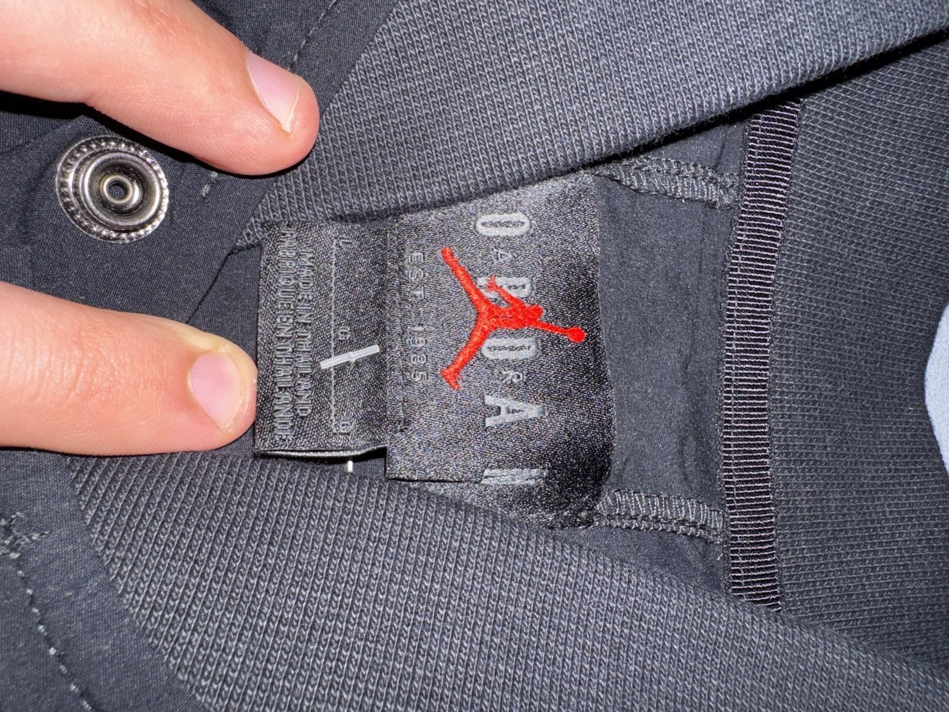 Jordan Button Up Shirt Size L Black 6